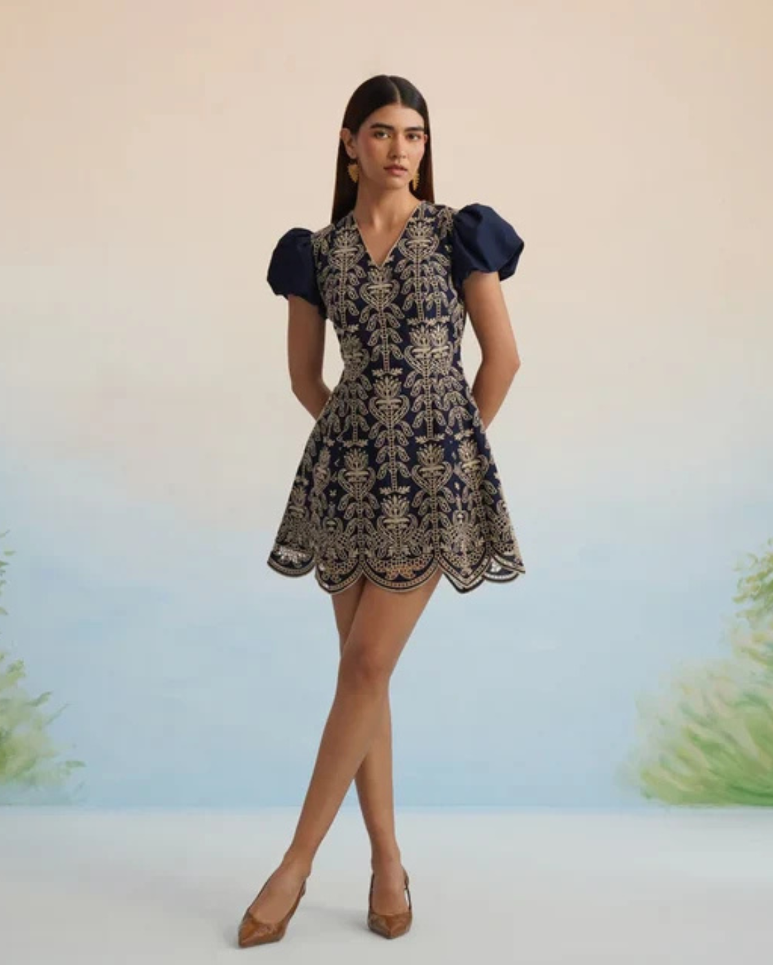 Bulevar Blossom - The Midnight Fleur Embroidered Mini Dress