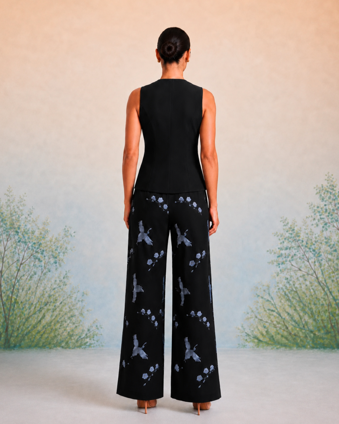 Bulevar Blossom - The Orion Noir Crane Vest Set