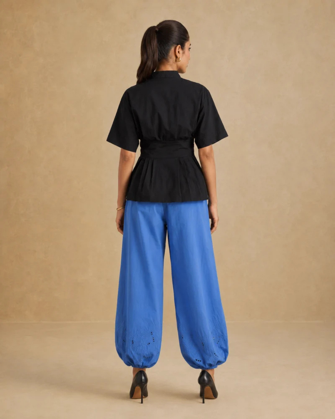 The Celine Onyx & Cobalt Embroidered Balloon Set
