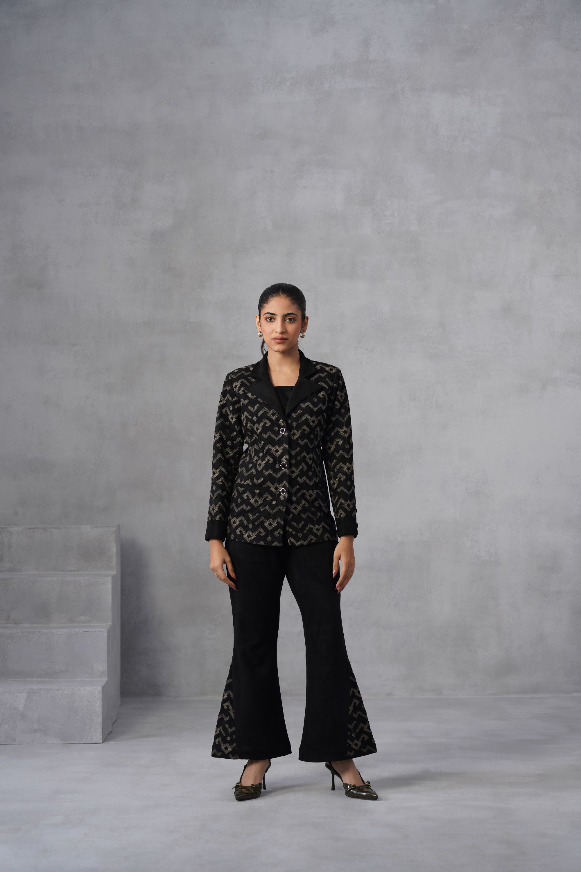 Geometric Thread Embroidery Co-ord Set
