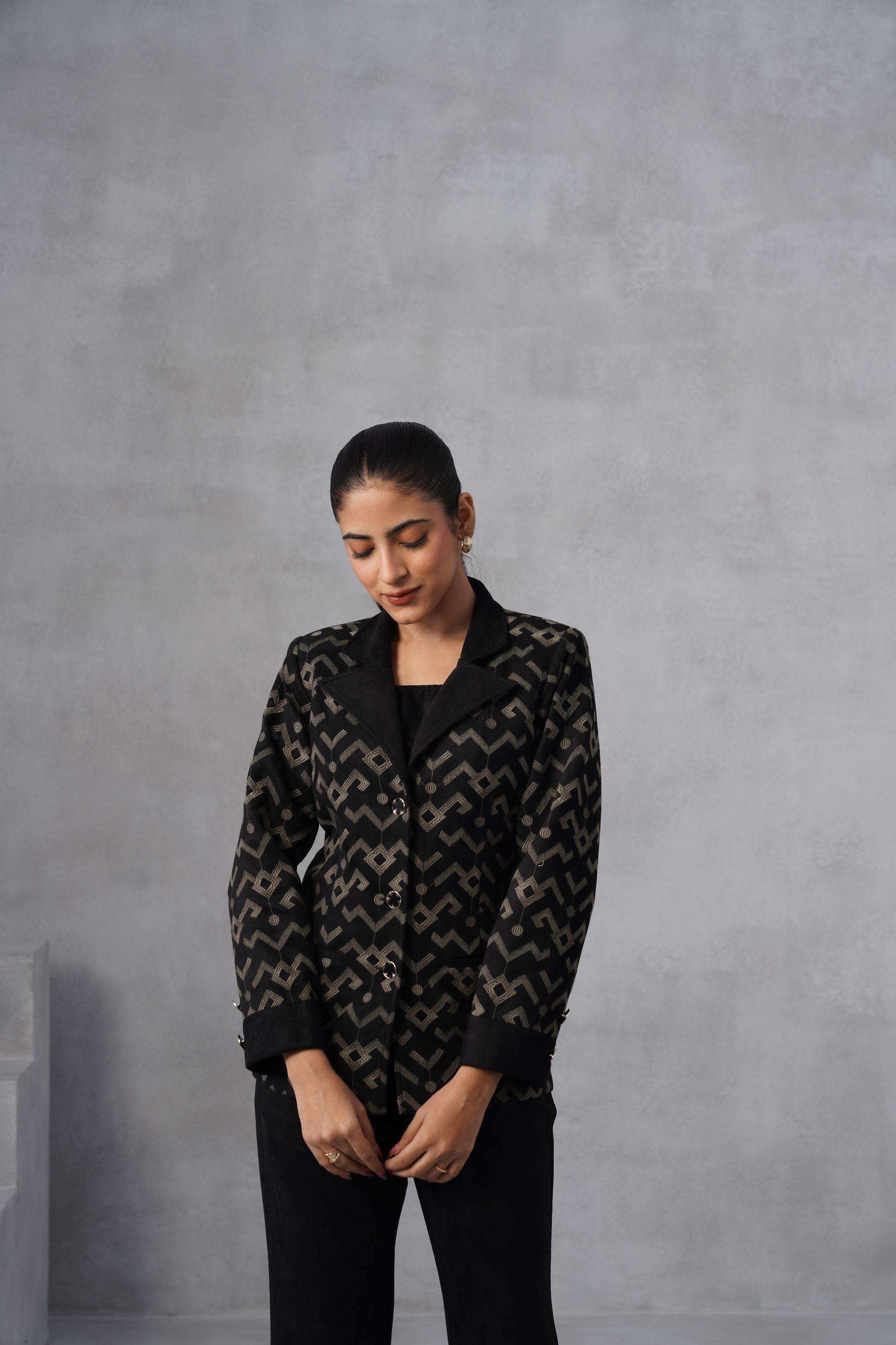 Geometric Thread Embroidery Co-ord Set