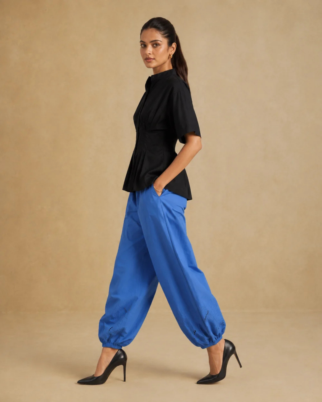 The Celine Onyx & Cobalt Embroidered Balloon Set