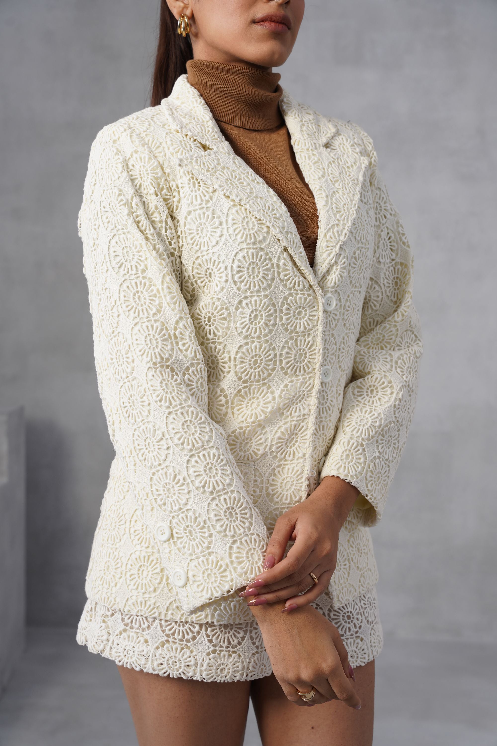 Ivory Textured Co-ord Set