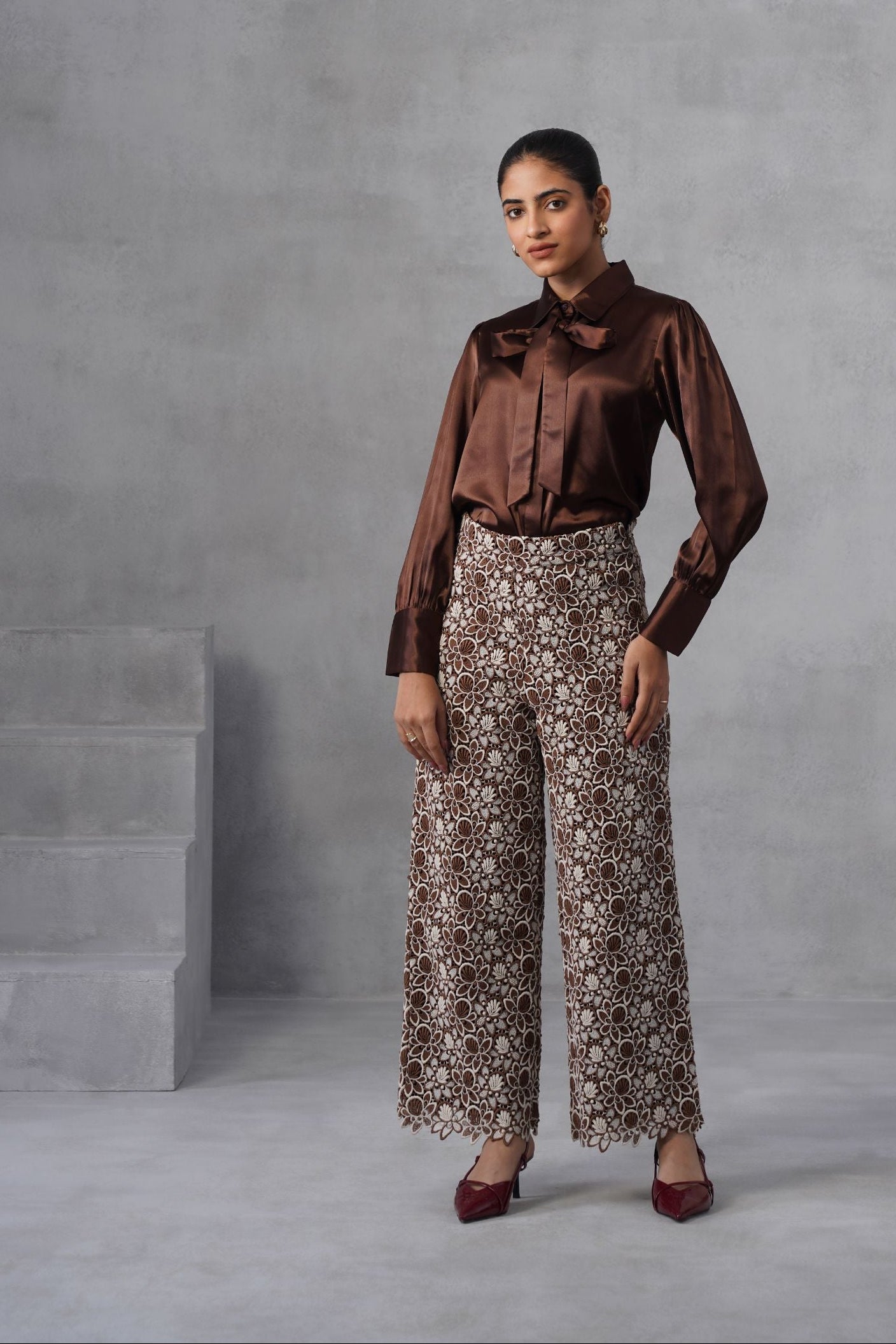 Brown Bow Co-ord Set