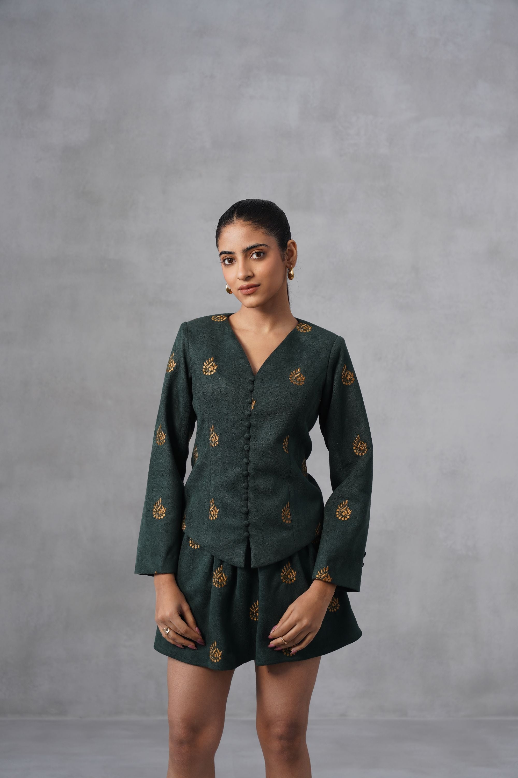 Emerald Bloom Blazer