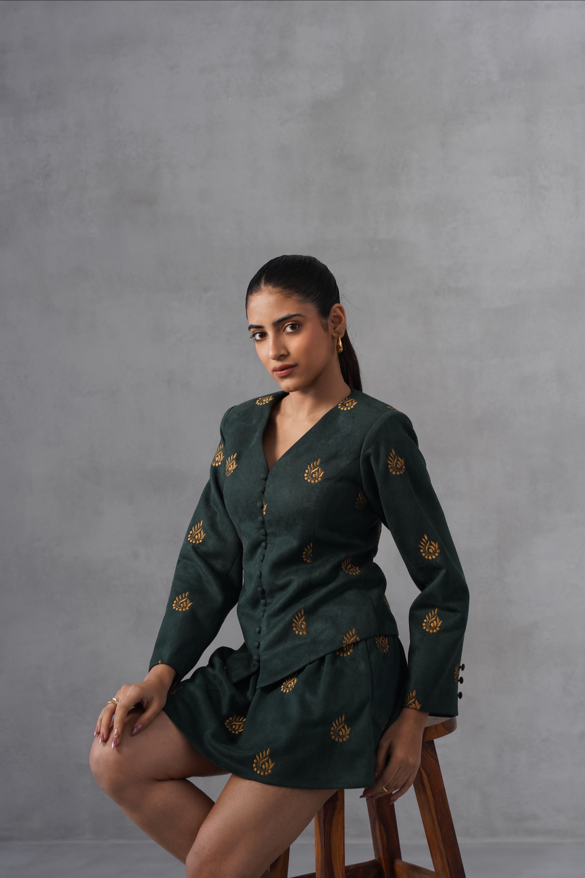 Emerald Bloom Blazer
