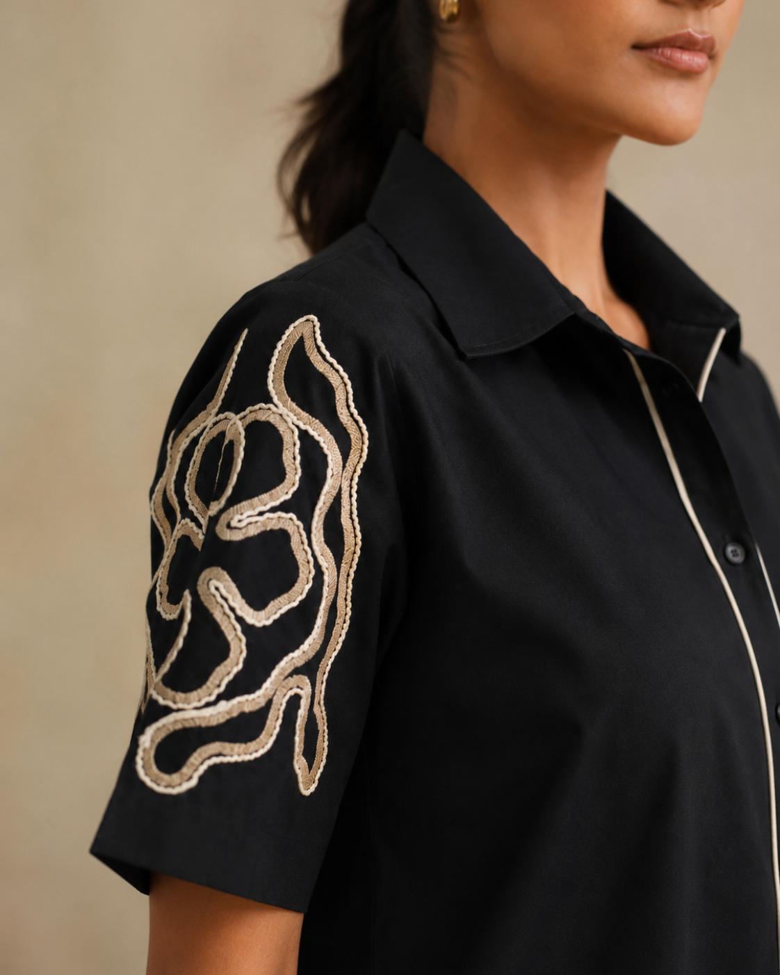 The Obsidian Embroidered Shirt & Trouser Set