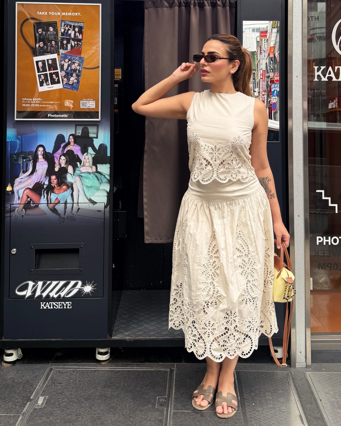 Sukriti Kakar in The Verona Ivory Cutwork Skirt Set