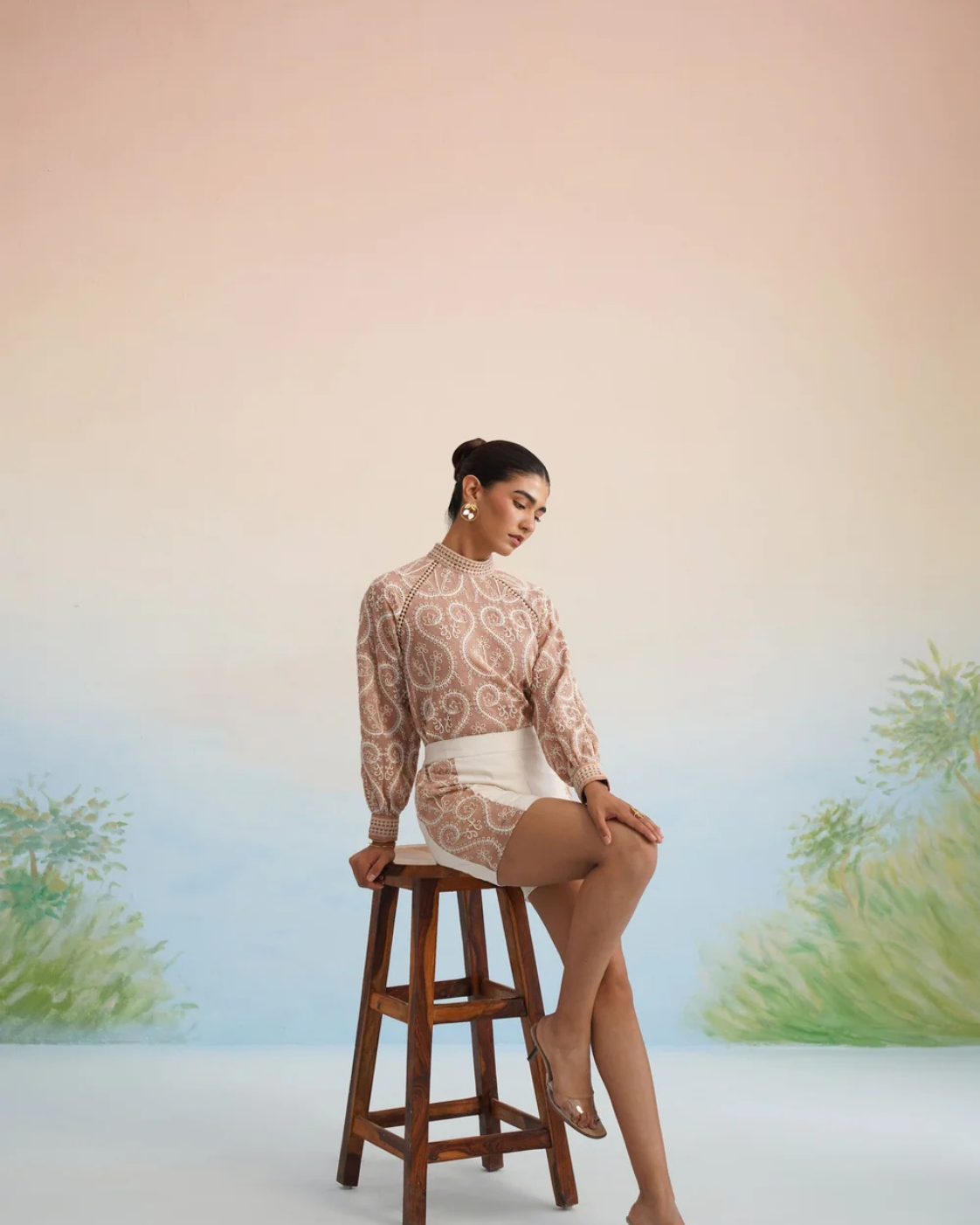 The Sahara Embroidered Top & Short Set