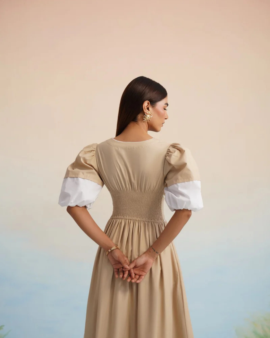 The Sand Embroidered Midi Dress