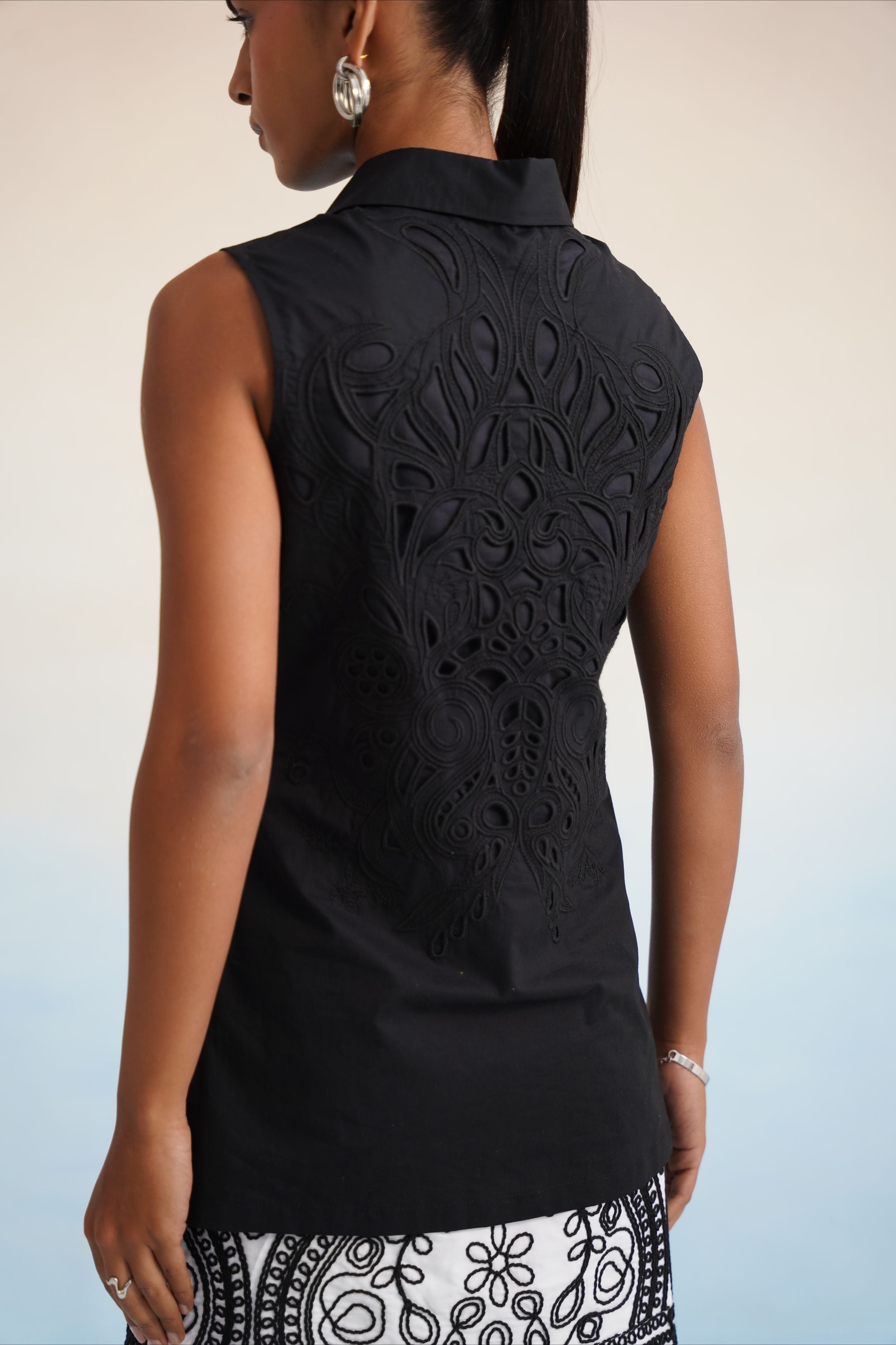 The Onyx Cutwork Tunic Shirt