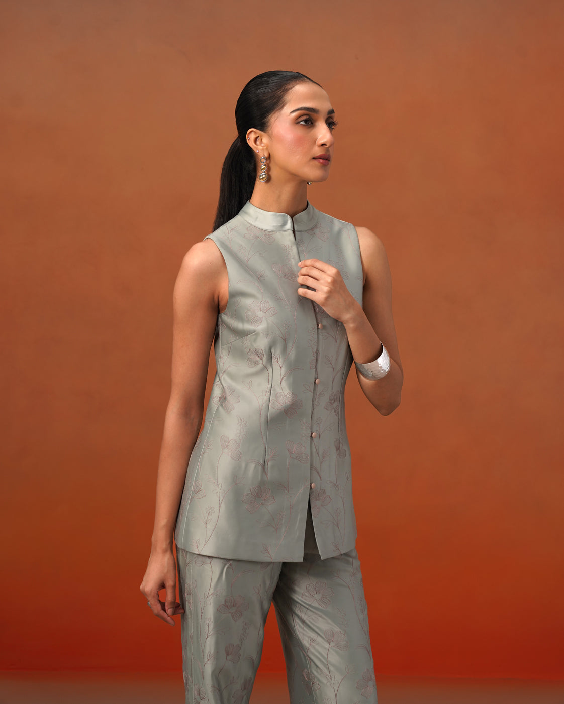 The Lumière Edit - The Liana Sage & Blush Satin Top Set