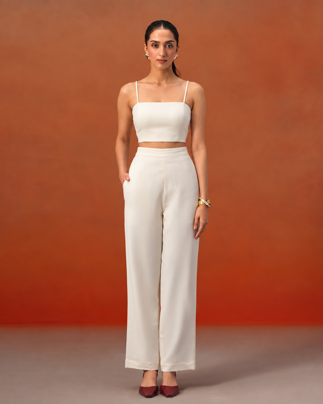 The Vivienne Ivory Net Embroidery Cape Set