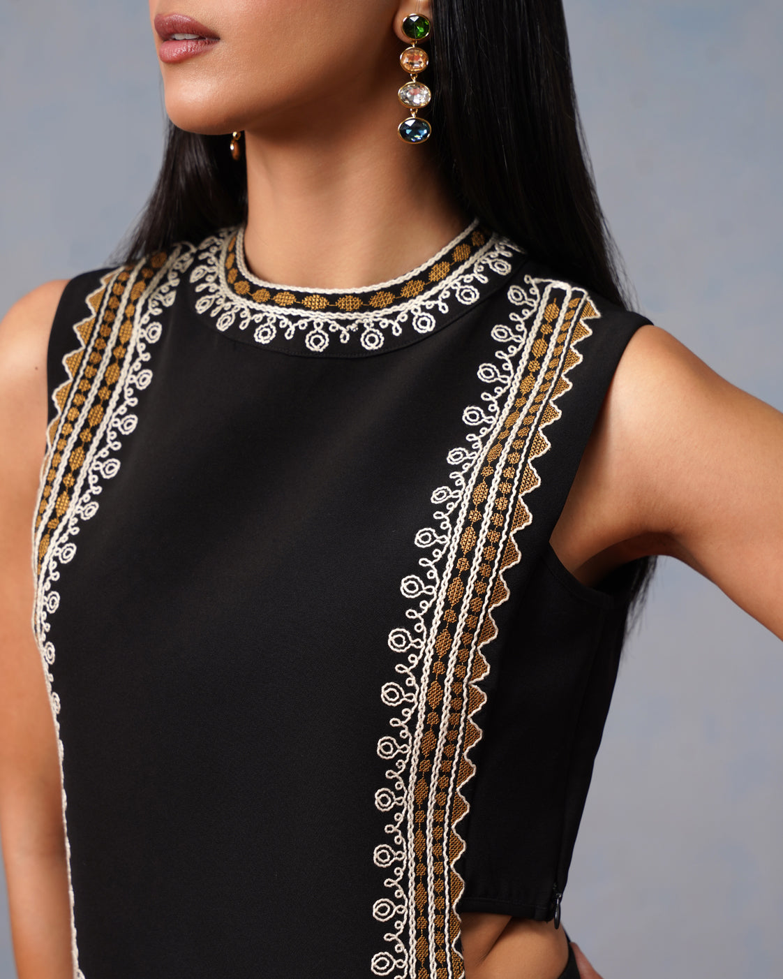 The Lumière Edit - The Ines Gilded Frame Cutout Top & Pant Set