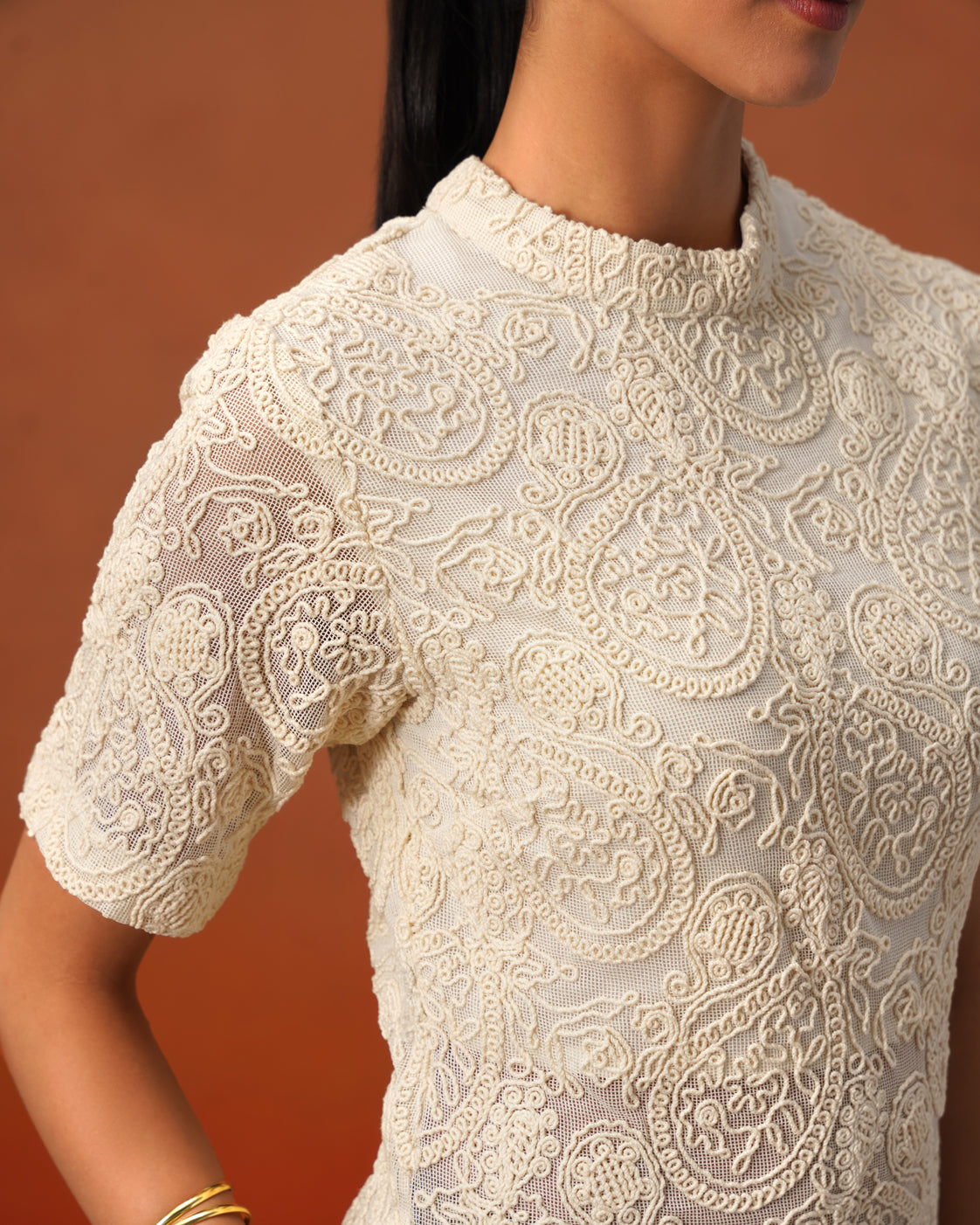 The Siena Asymmetric Embroidered Tunic & Trouser Set