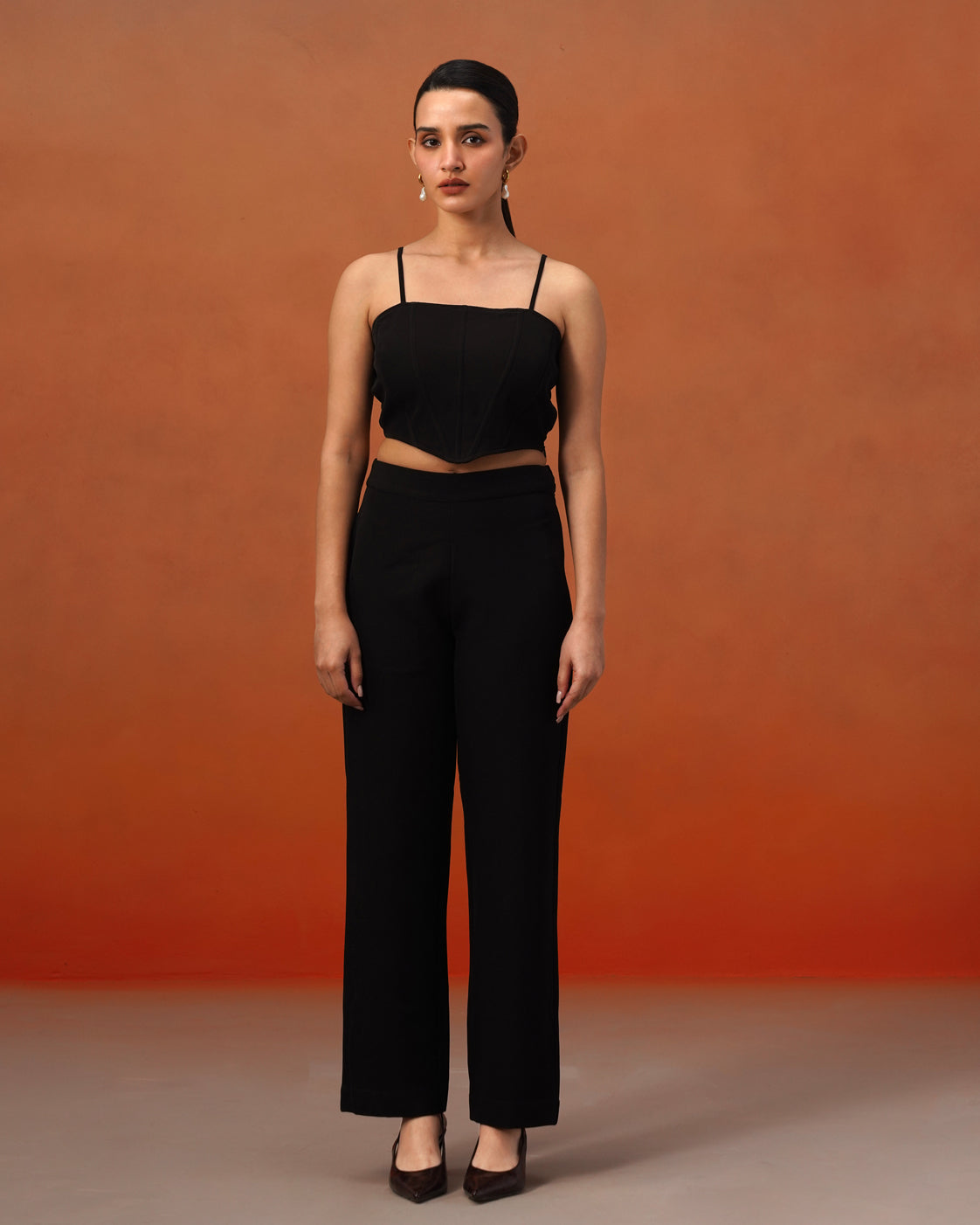 The Lumière Edit - The Celine Black Embroidered Three-Piece Suit Set