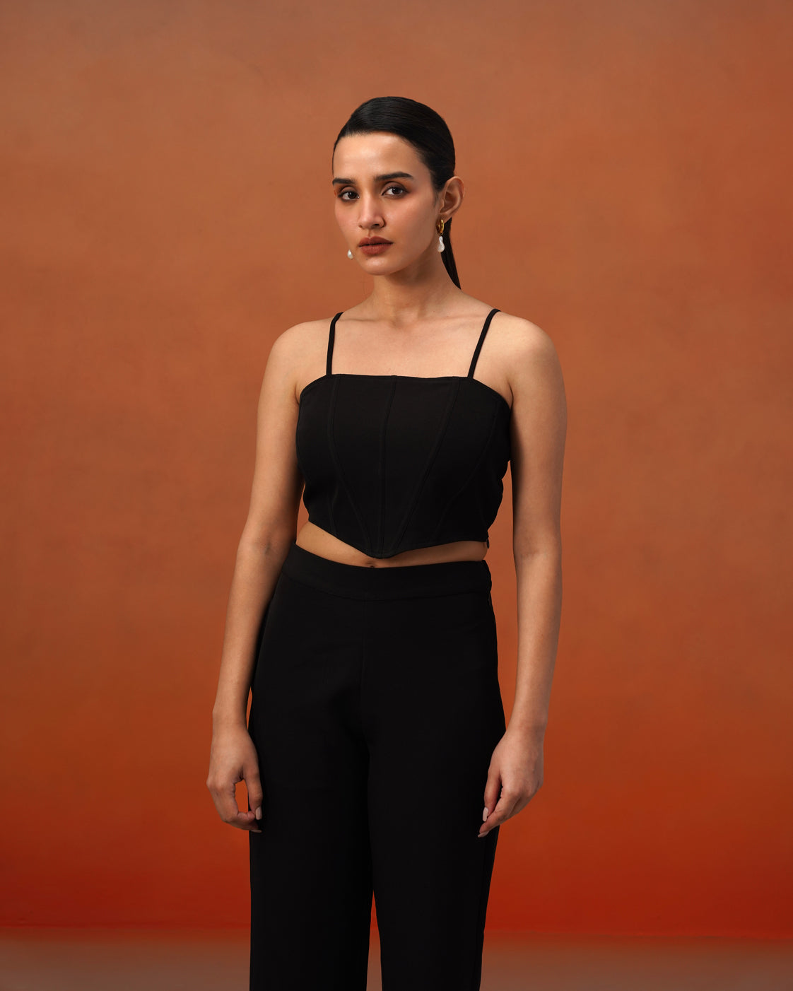 The Lumière Edit - The Celine Black Embroidered Three-Piece Suit Set