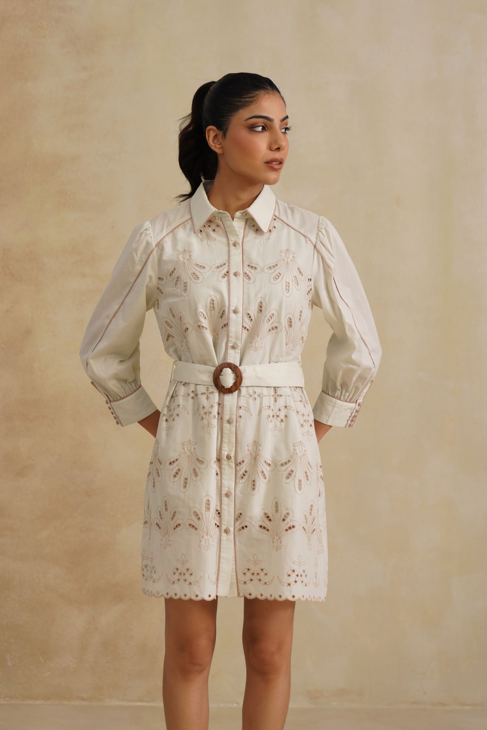 Mint Bloom Shirt Dress