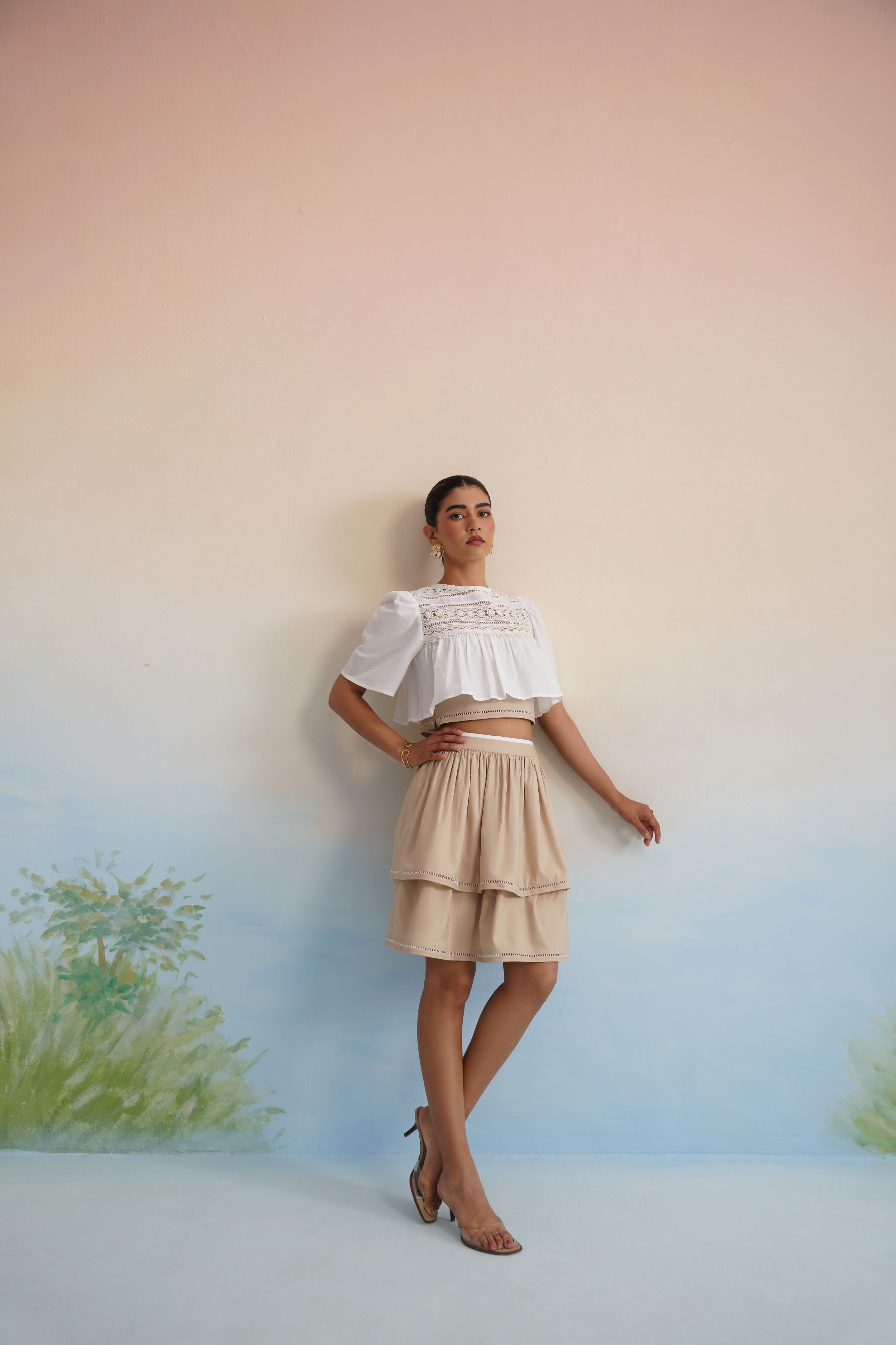 Bulevar Blossom - The Biscotti Tiered Skirt Set