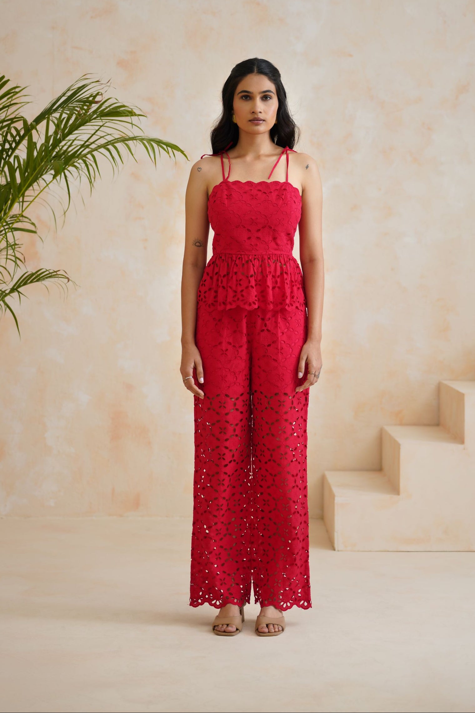 Rose Ember Eyelet Co-ord Set