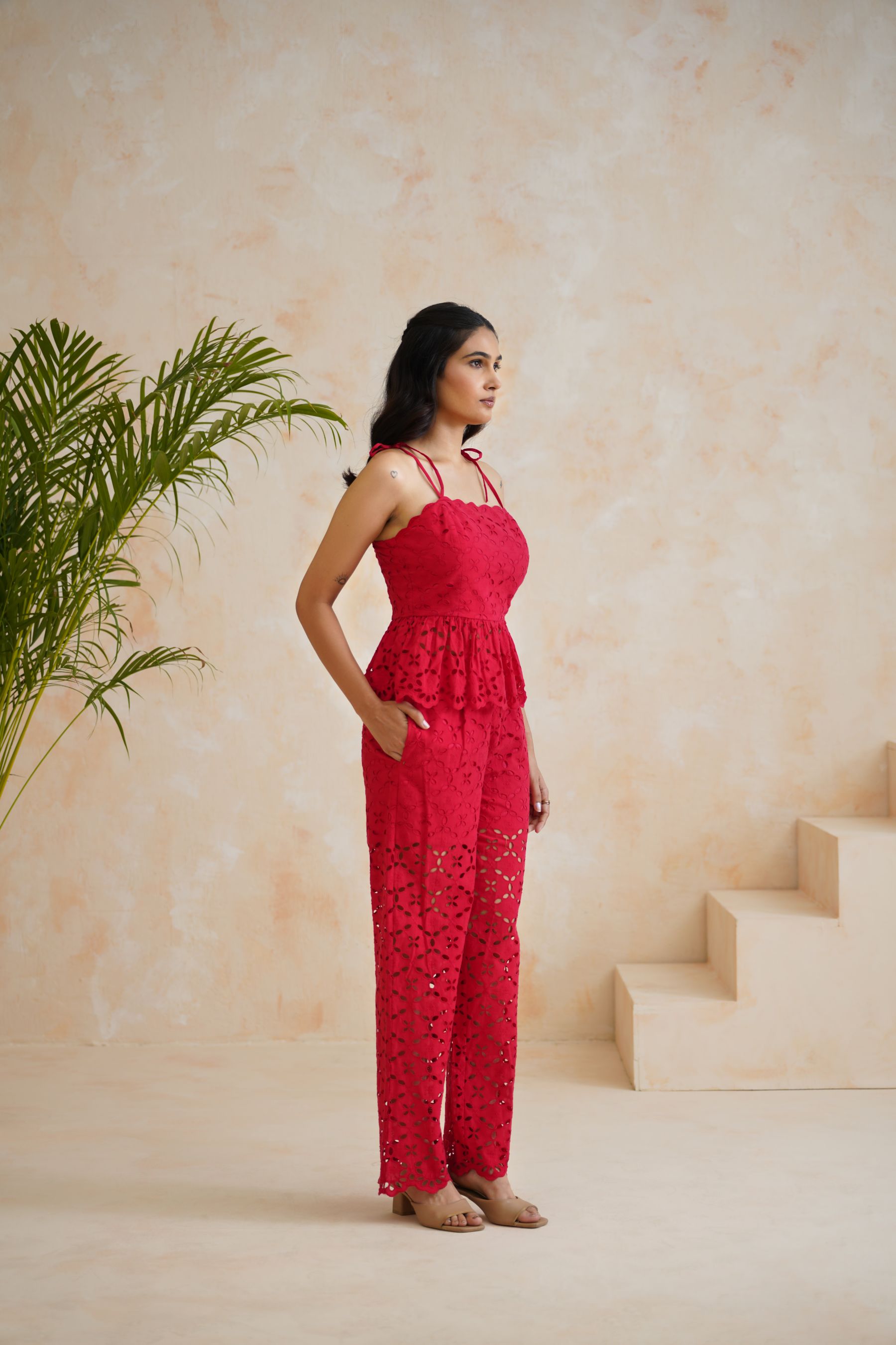 Rose Ember Eyelet Co-ord Set