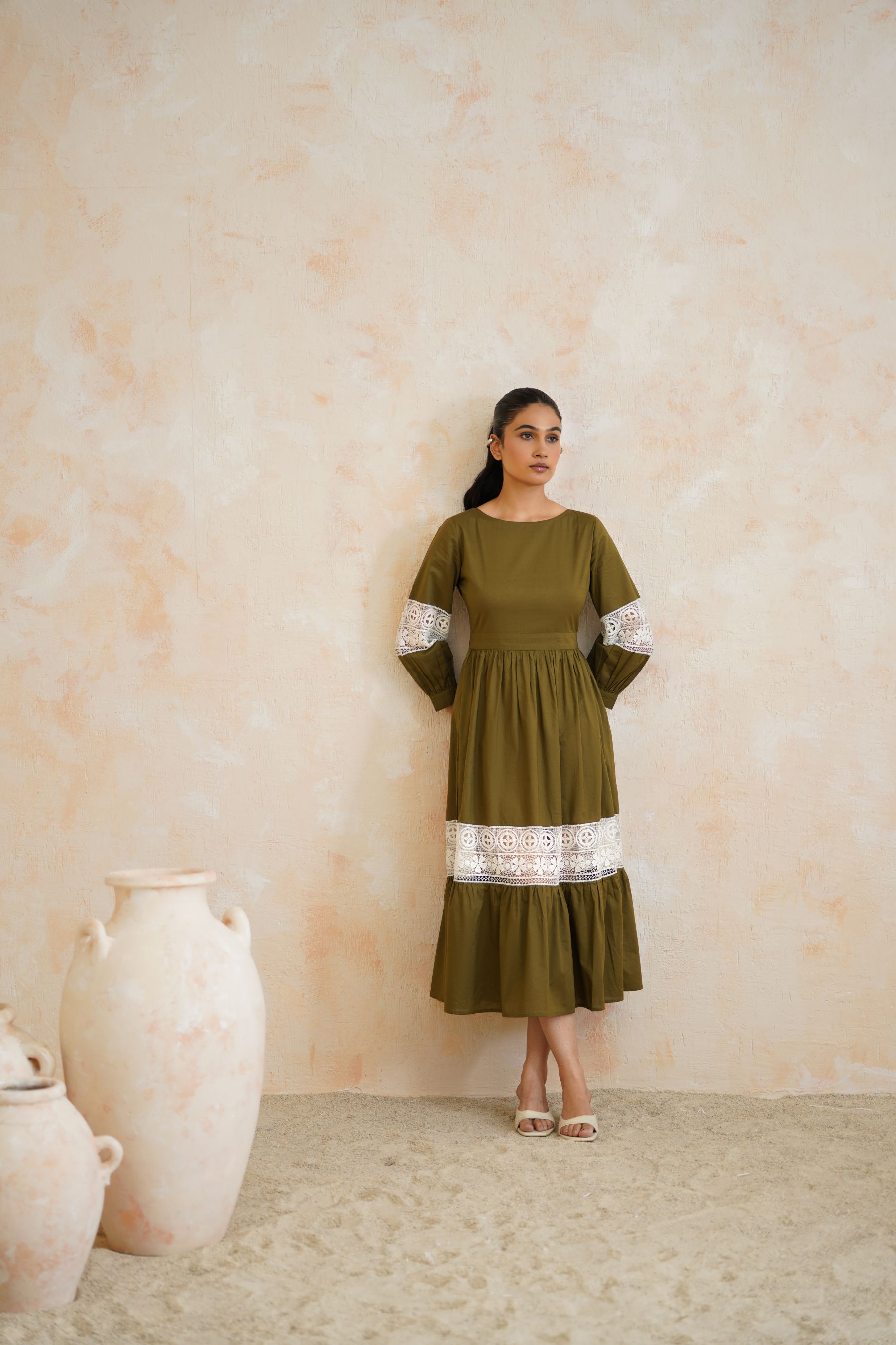 Olive Grove Lace Dress