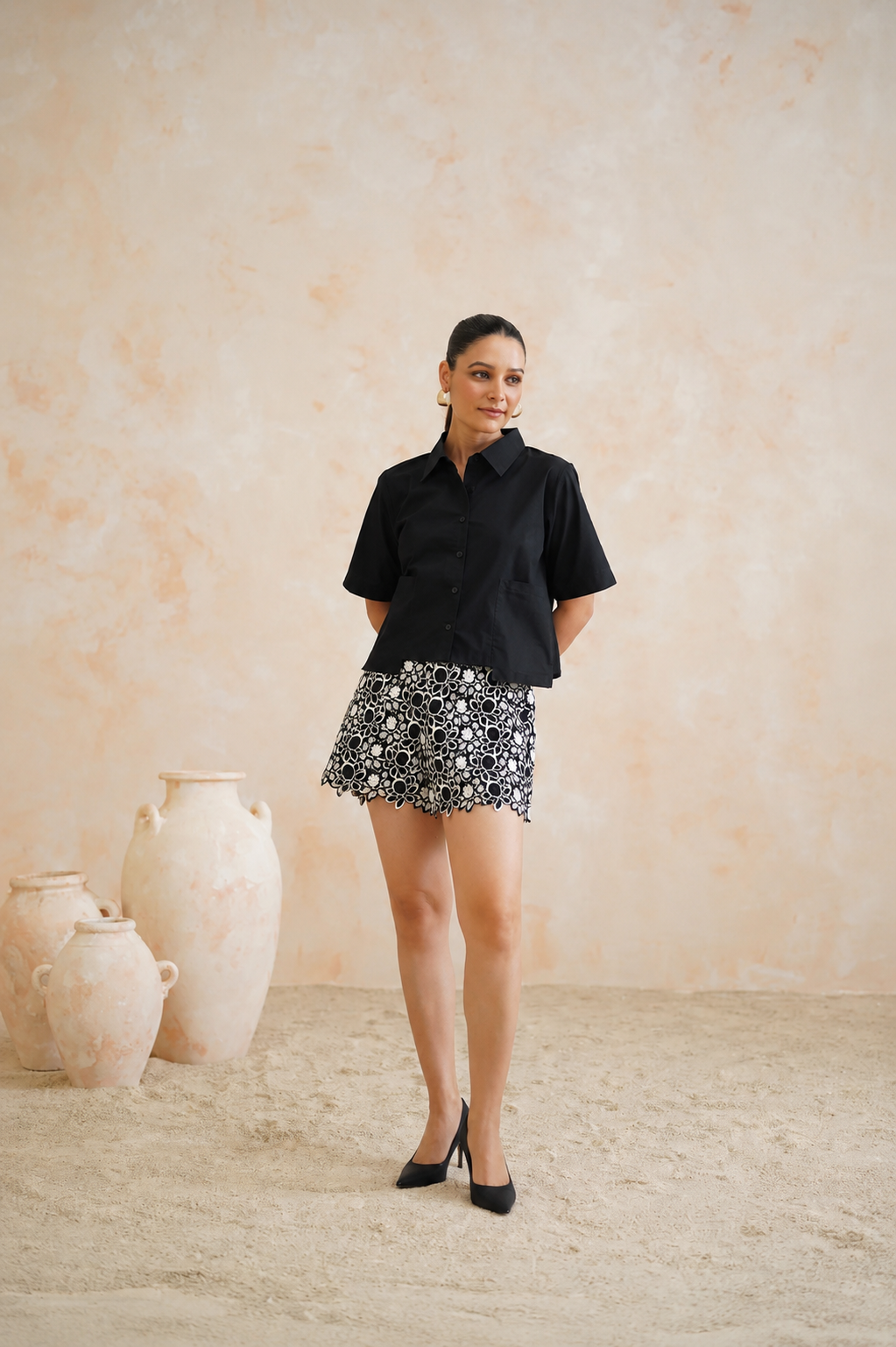Noir Bloom Lace Shorts