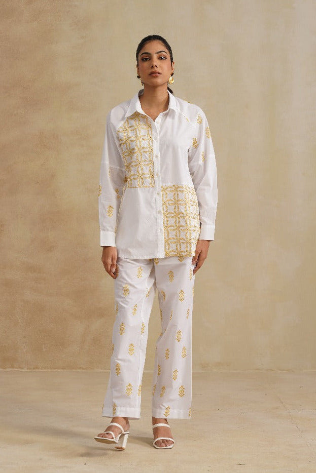 Noor Gold Detail Co ord Set