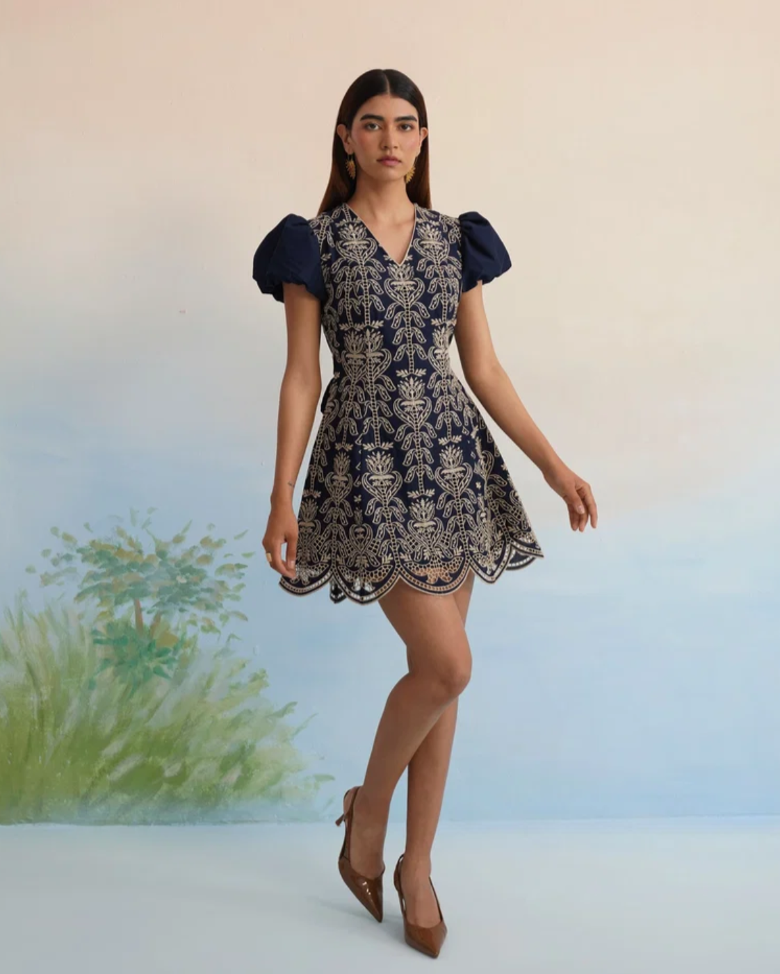 Bulevar Blossom - The Midnight Fleur Embroidered Mini Dress