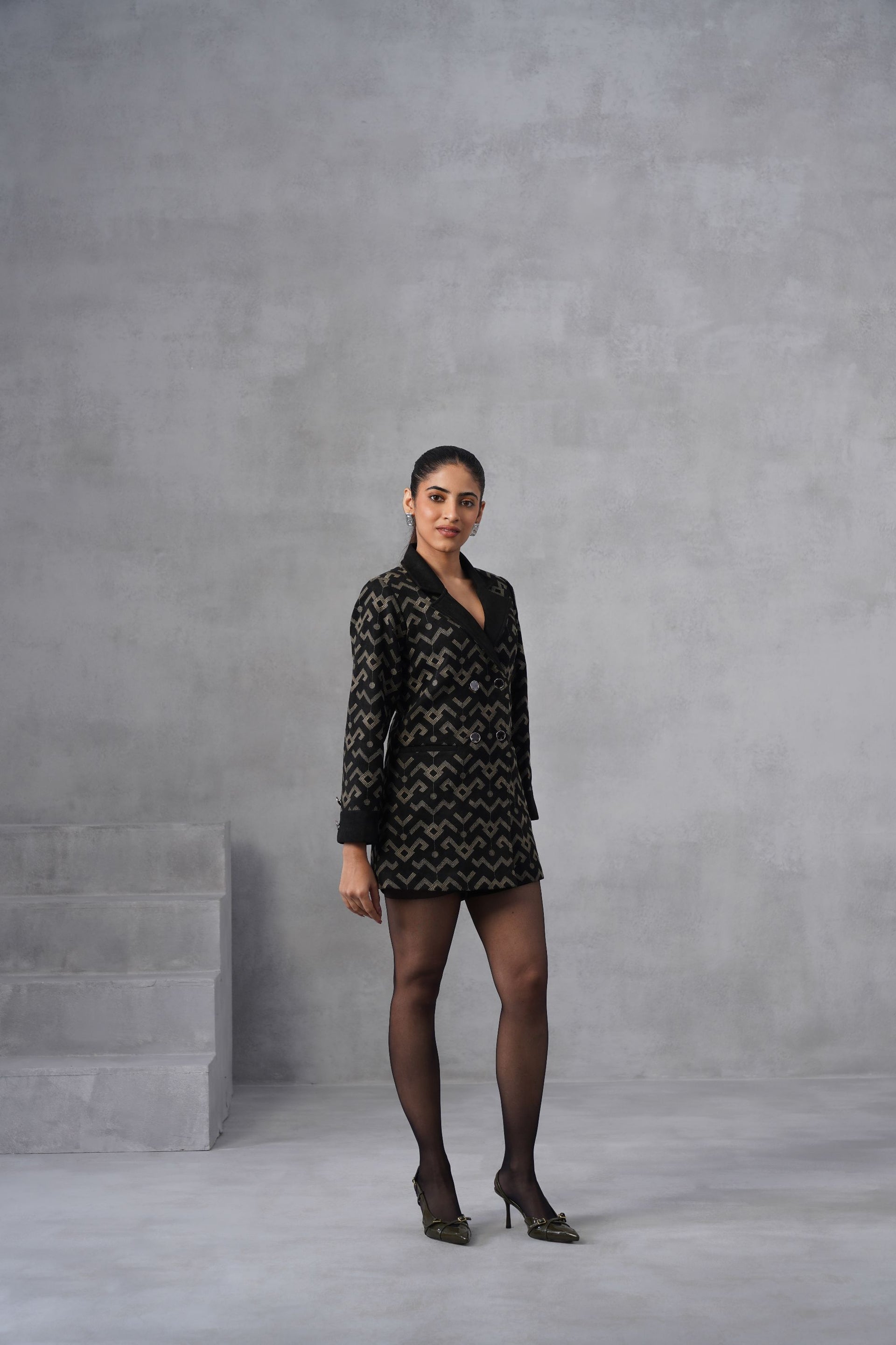 Starlight Double-Breasted Dress