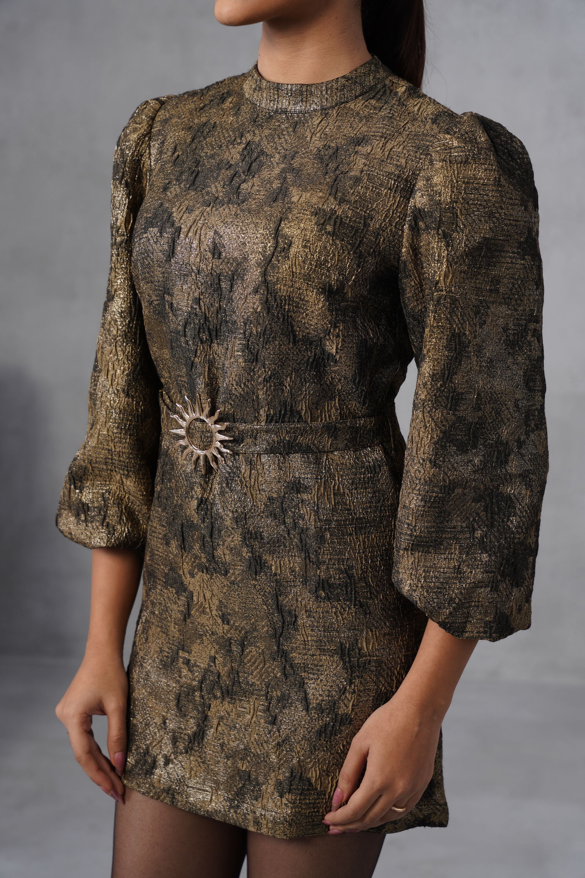 Starry Night Puff Sleeve Mini