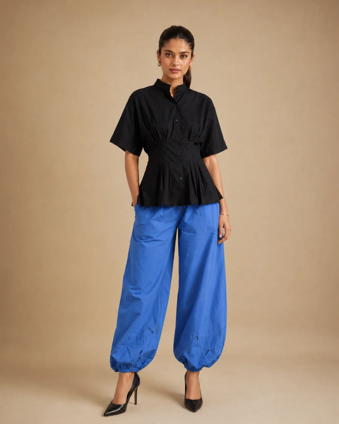 Sunset Soiree - The Celine Onyx & Cobalt Embroidered Balloon Set