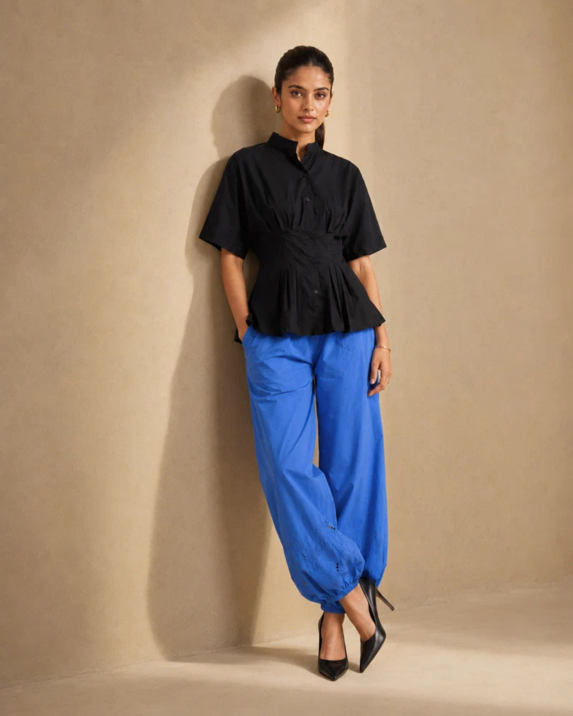 The Celine Onyx & Cobalt Embroidered Balloon Set