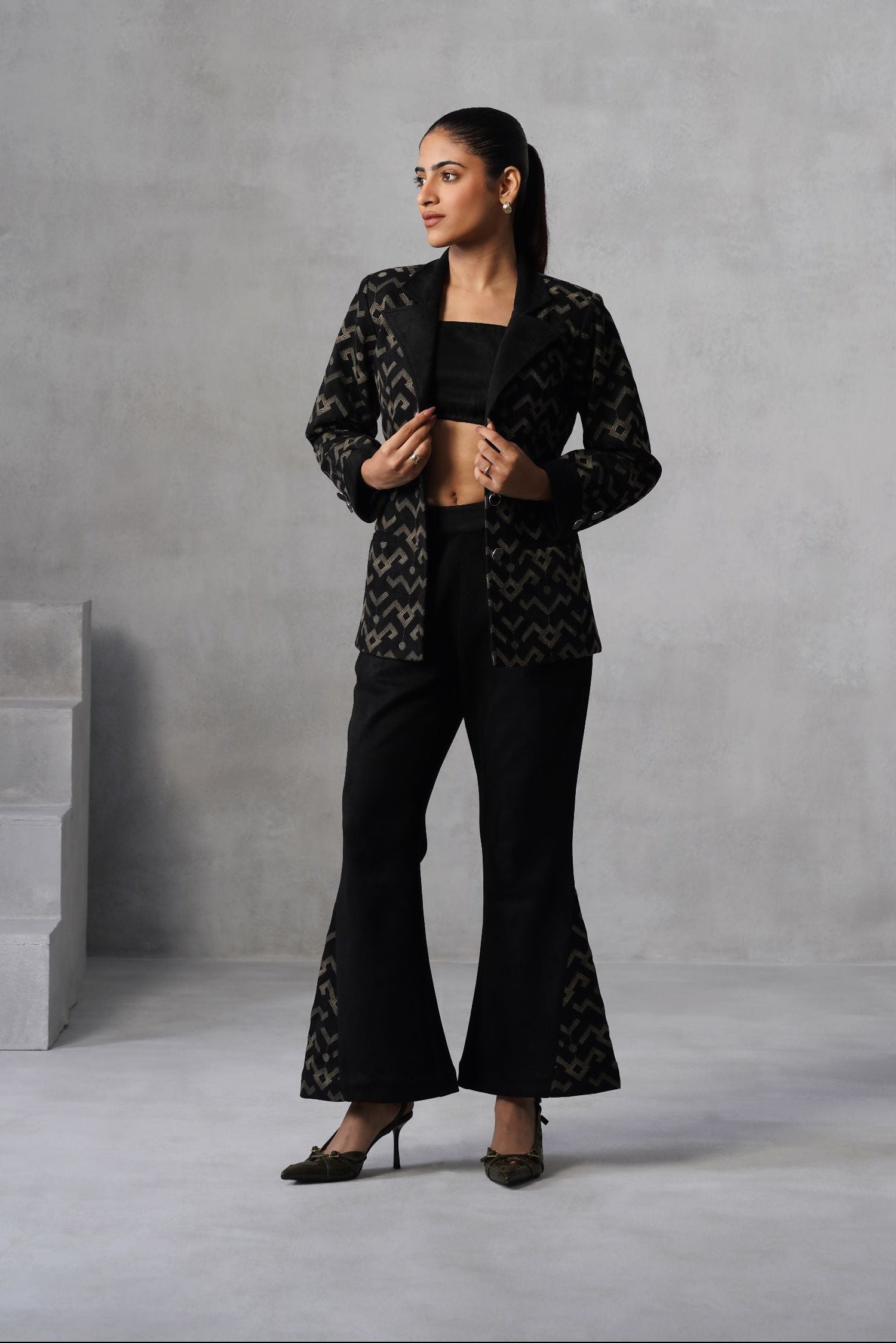 Geometric Thread Embroidery Co-ord Set