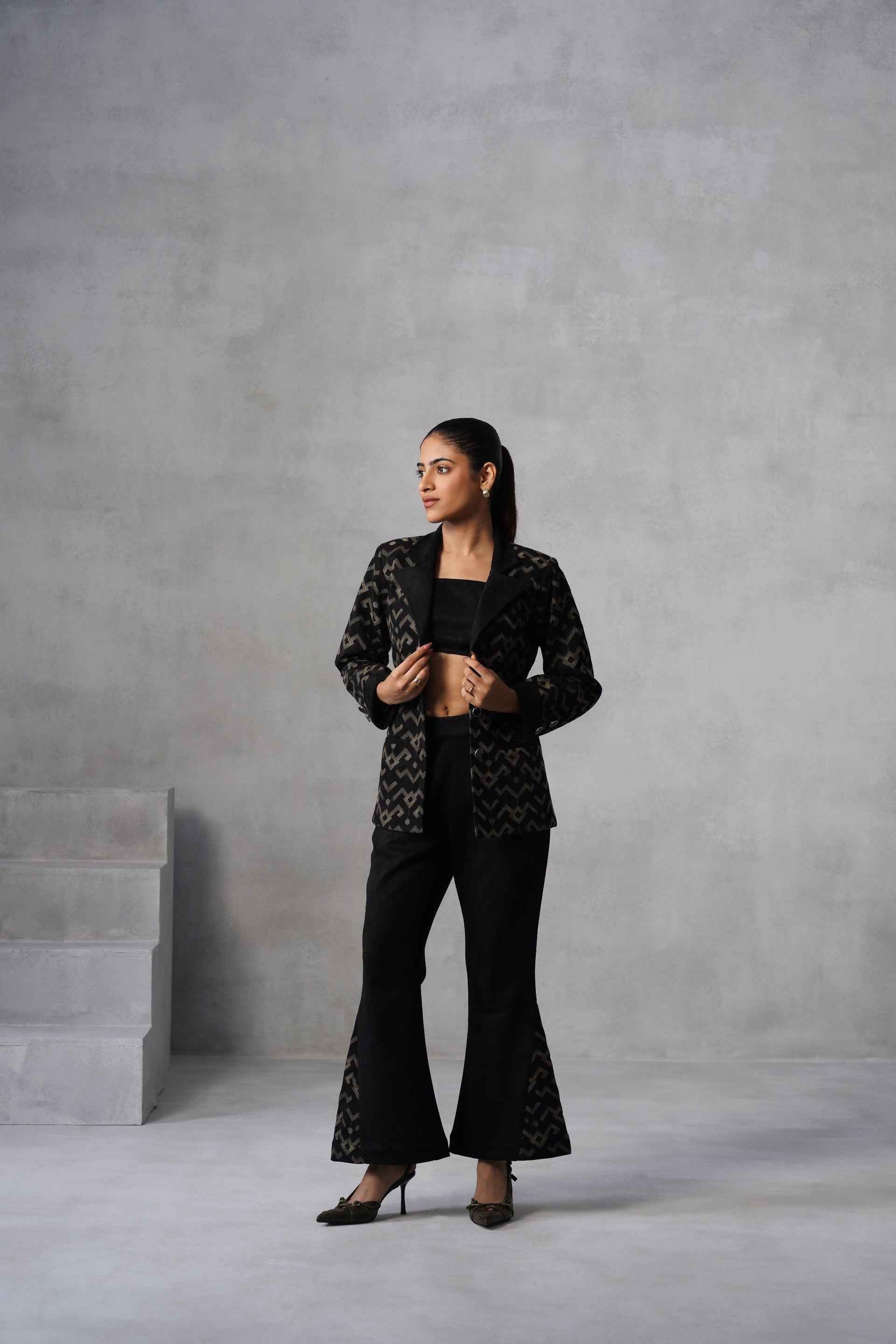 Geometric Thread Embroidery Co-ord Set