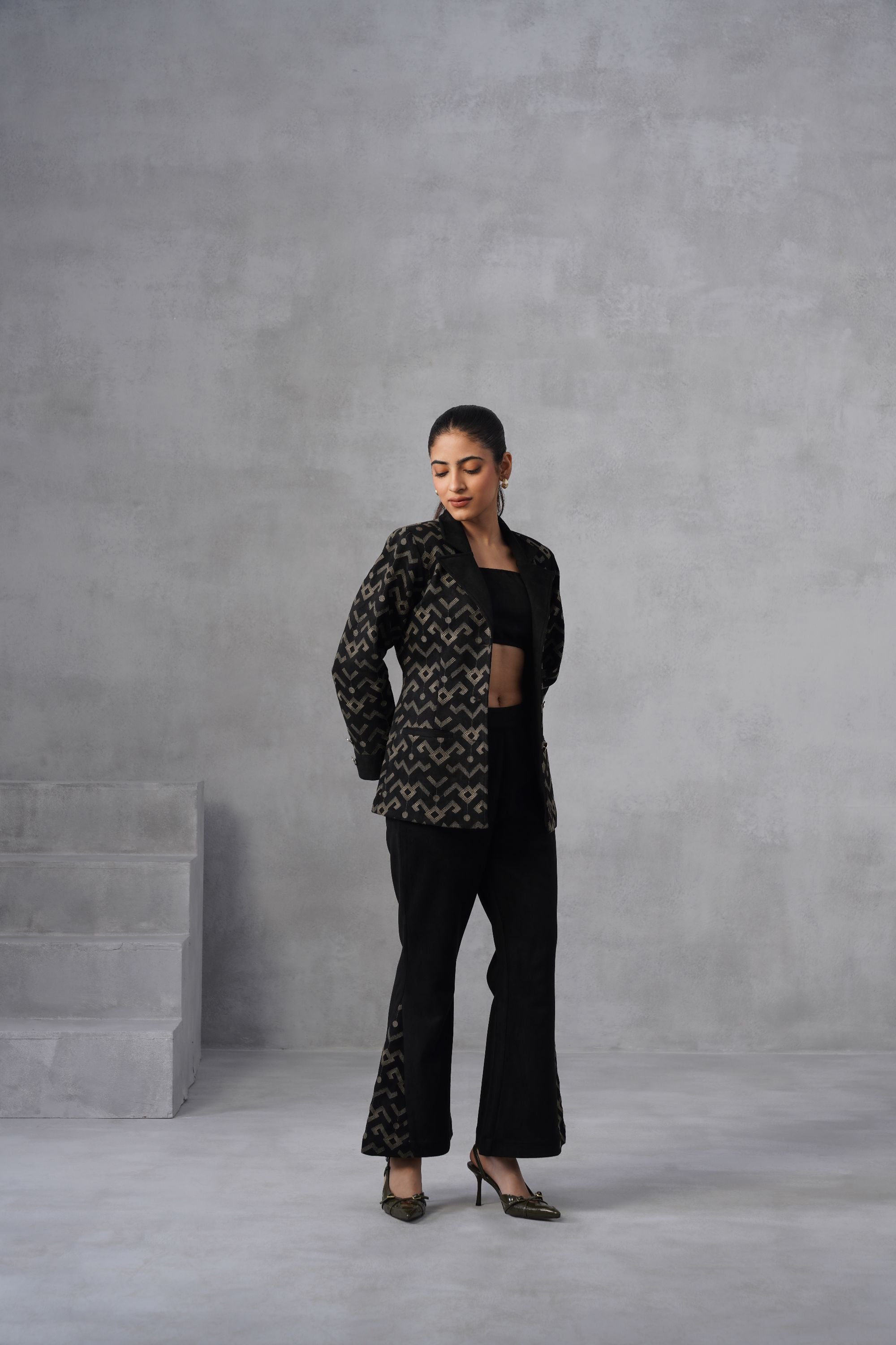 Geometric Thread Embroidery Co-ord Set