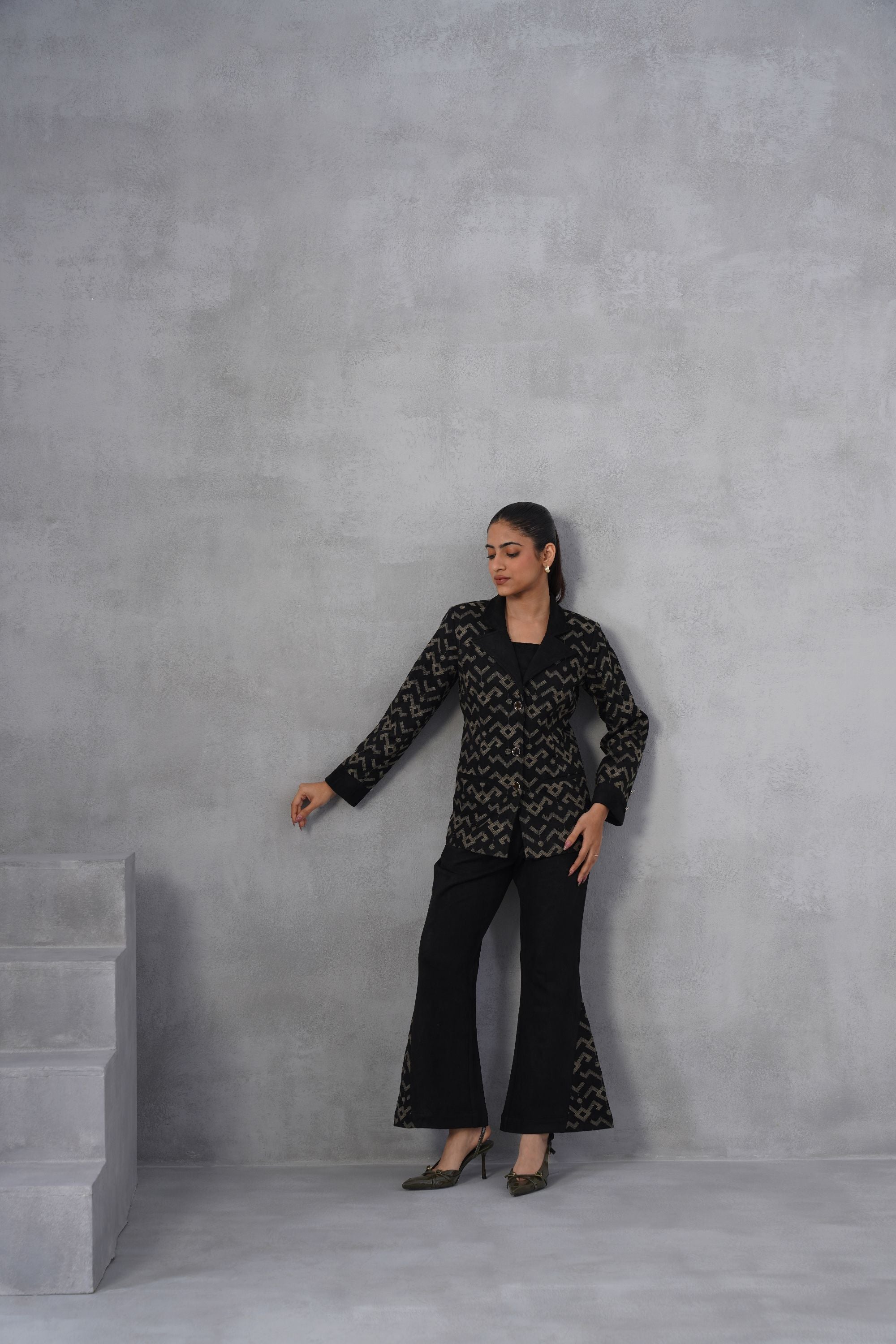 Geometric Thread Embroidery Co-ord Set