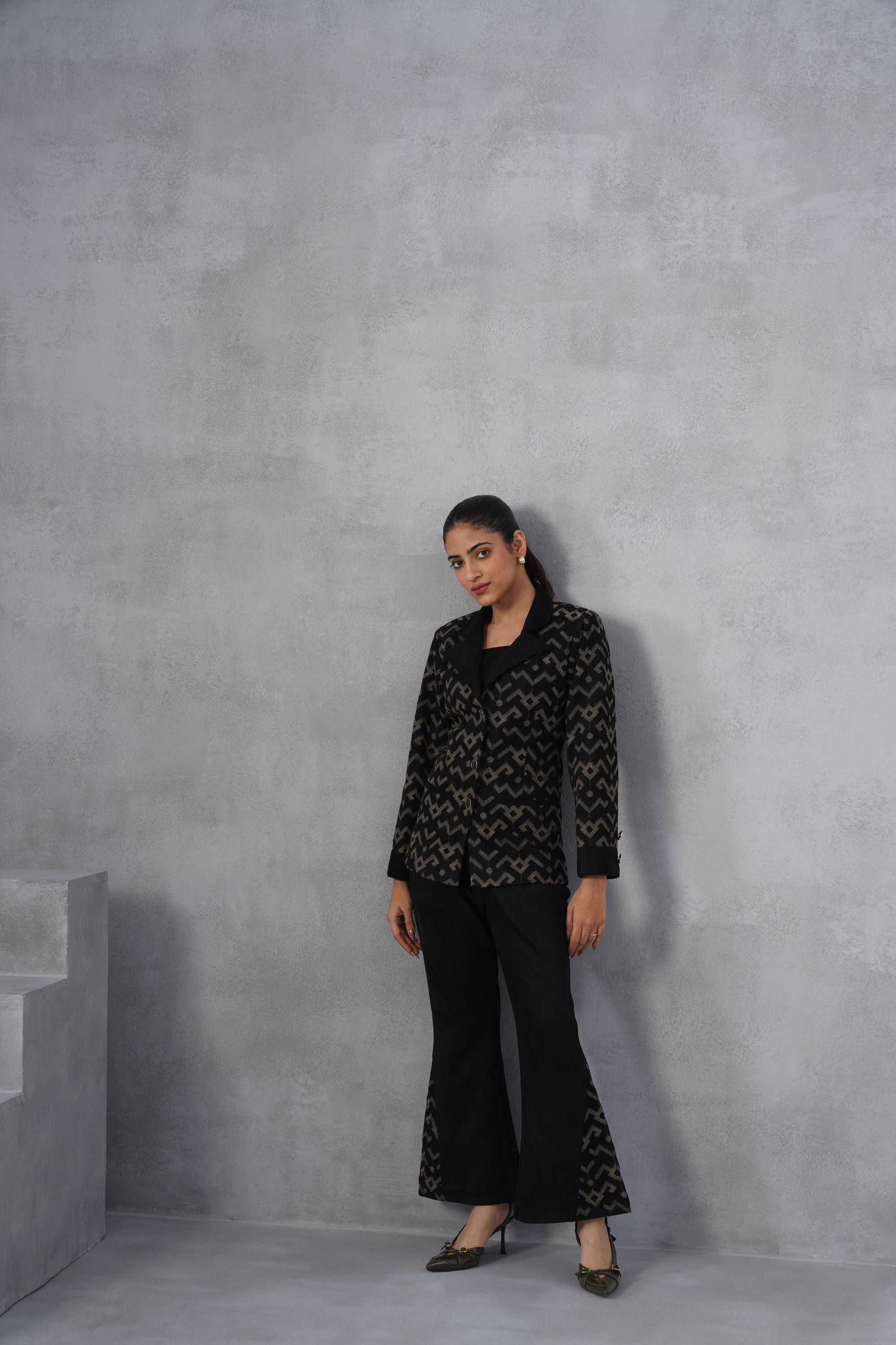 Geometric Thread Embroidery Co-ord Set