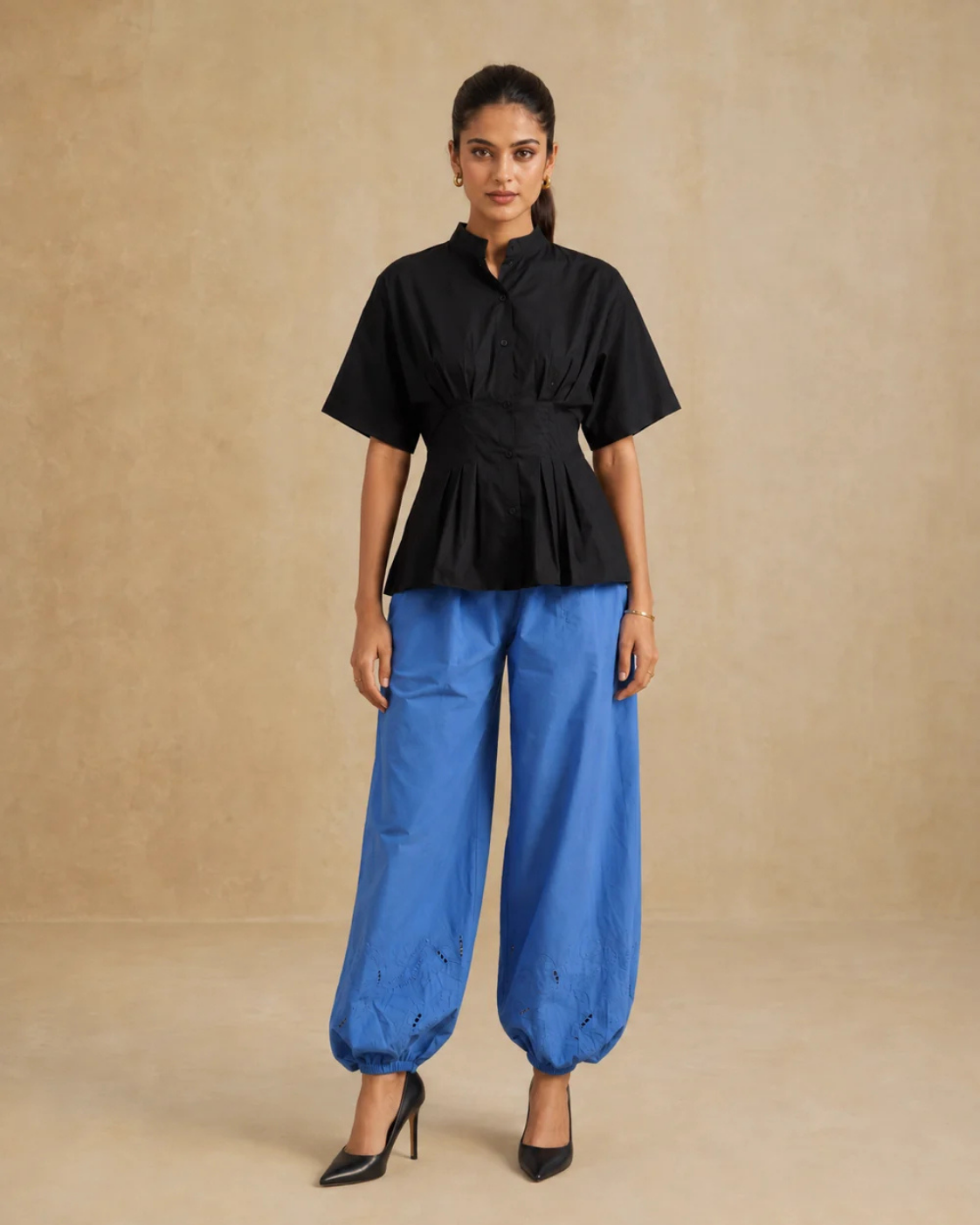 The Celine Onyx & Cobalt Embroidered Balloon Set