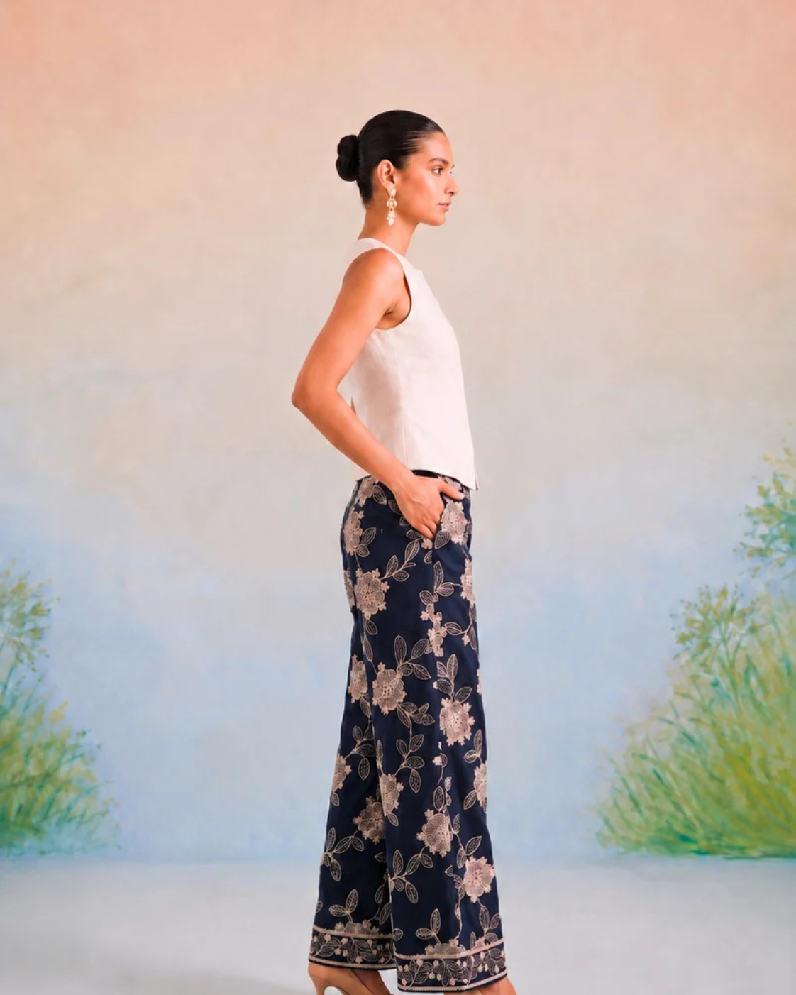 The Cannes Tailored Top & Floral Trouser Set | 24-Hr Dispatch