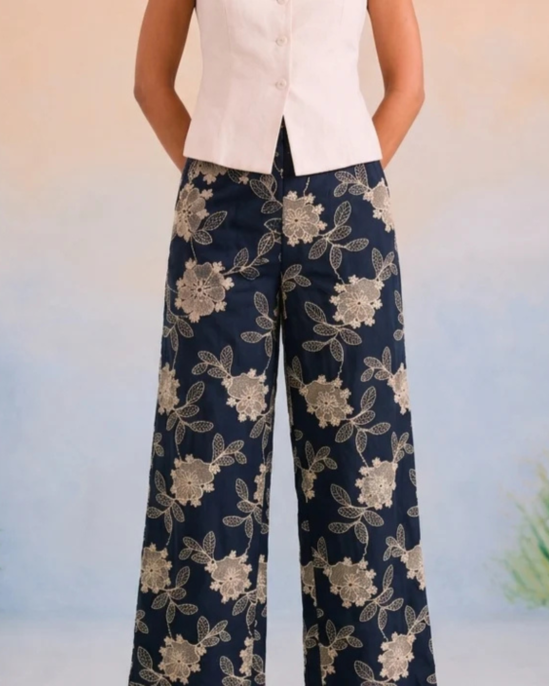 The Cannes Tailored Top & Floral Trouser Set | 24-Hr Dispatch