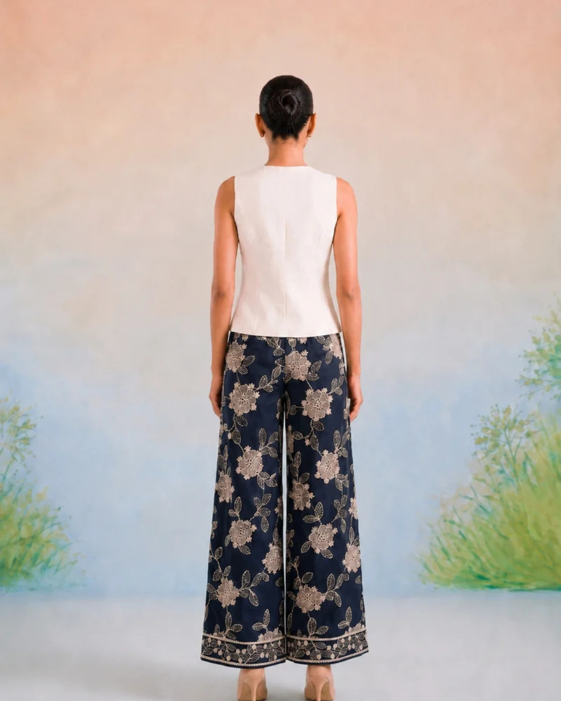 The Cannes Tailored Top & Floral Trouser Set