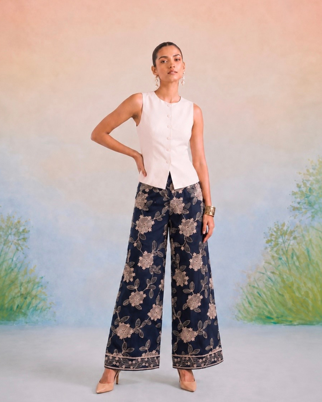 Bulevar Blossom - The Cannes Tailored Top & Floral Trouser Set