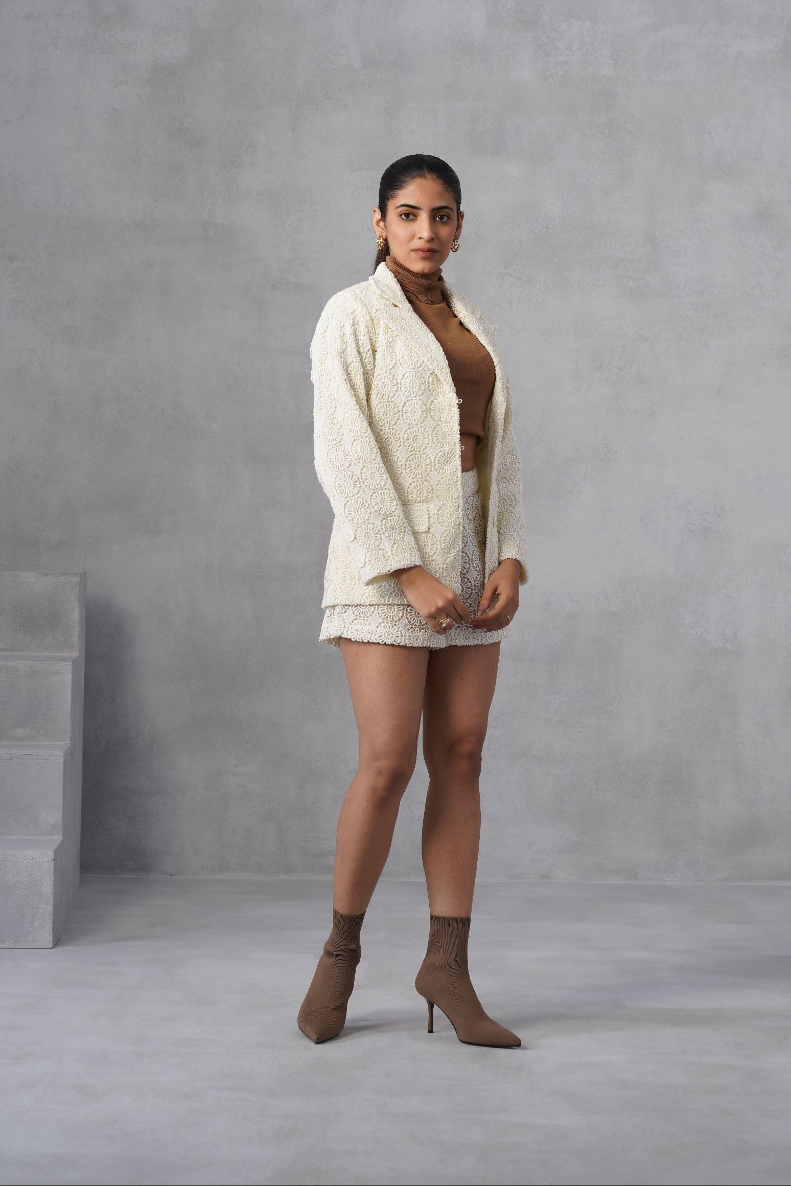 Ivory Textured Co-ord Set