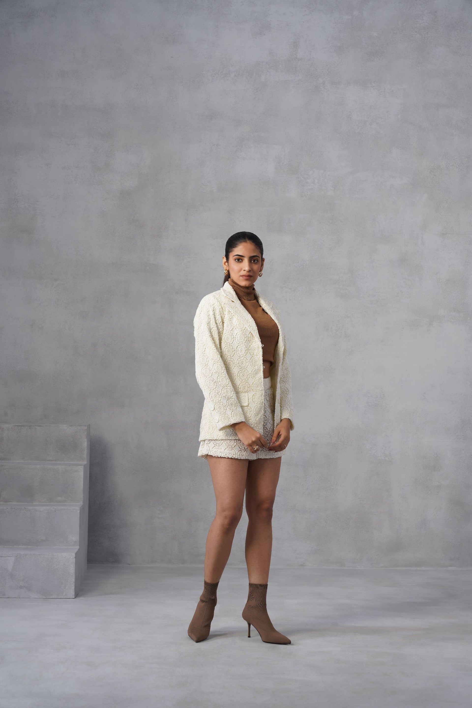 Ivory Textured Co-ord Set