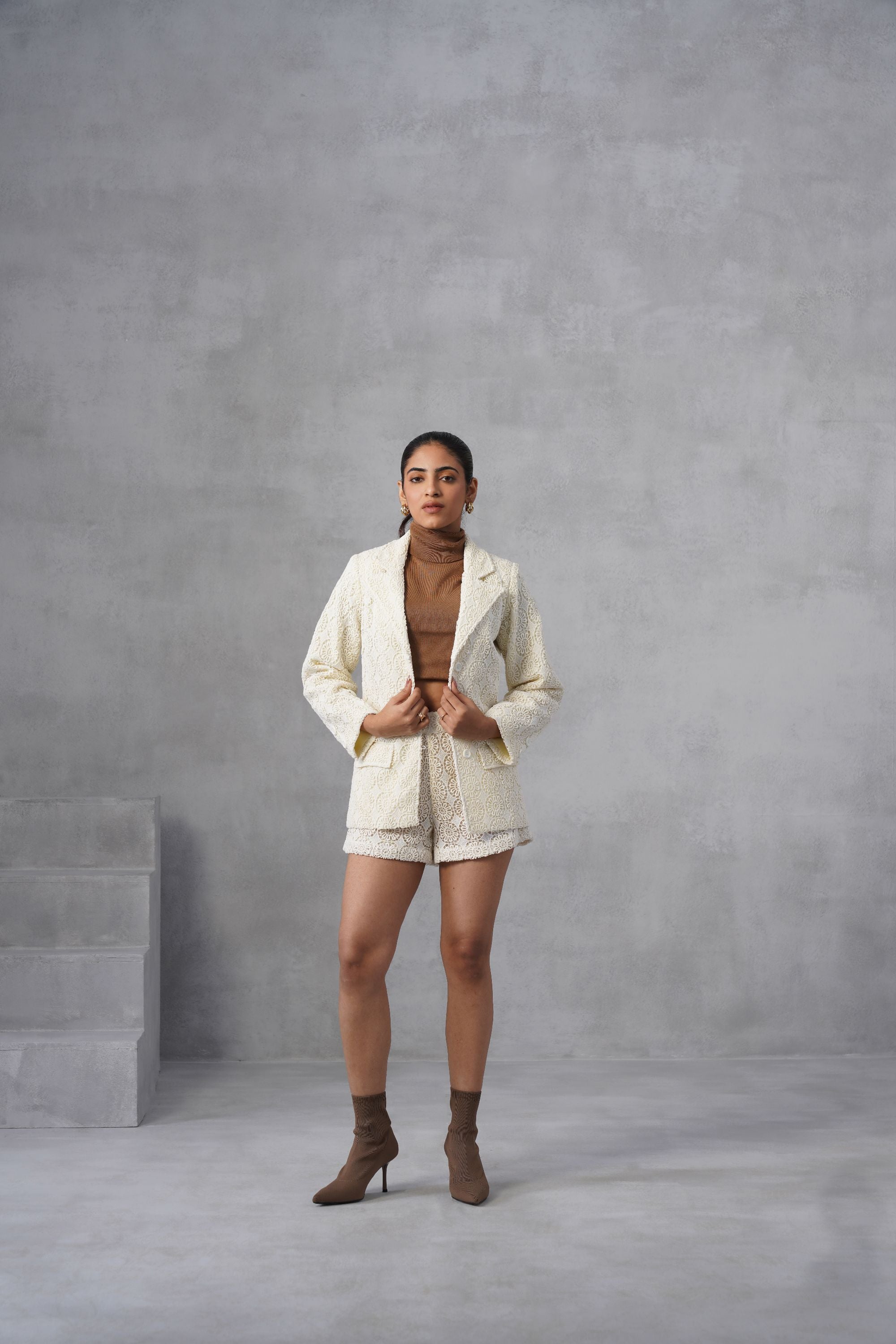 Ivory Textured Co-ord Set