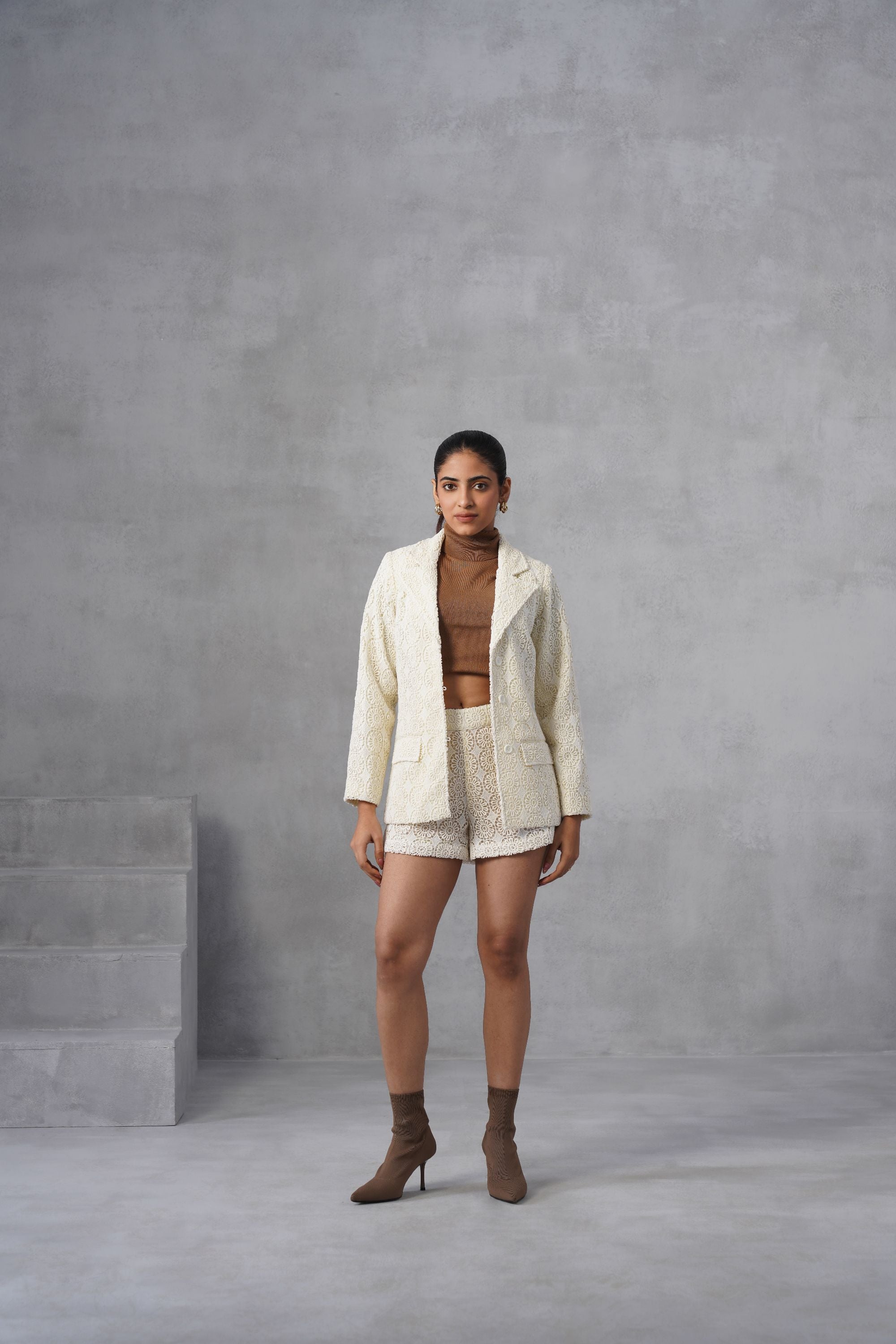 Ivory Textured Co-ord Set