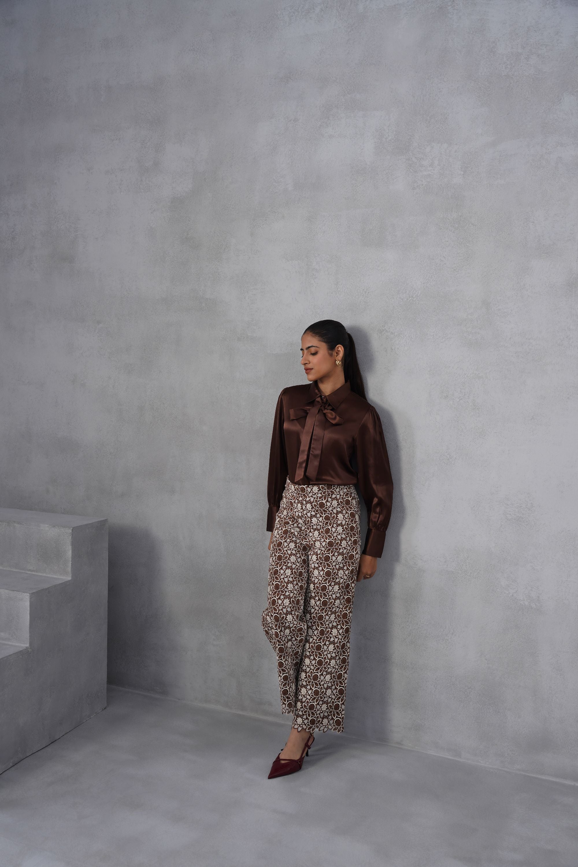 Brown Bow Co-ord Set