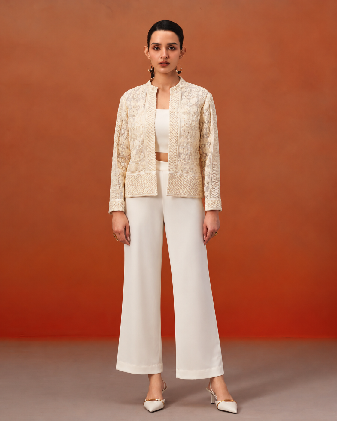 The Lumière Edit - The Celine Ivory Three-Piece Jacket Set