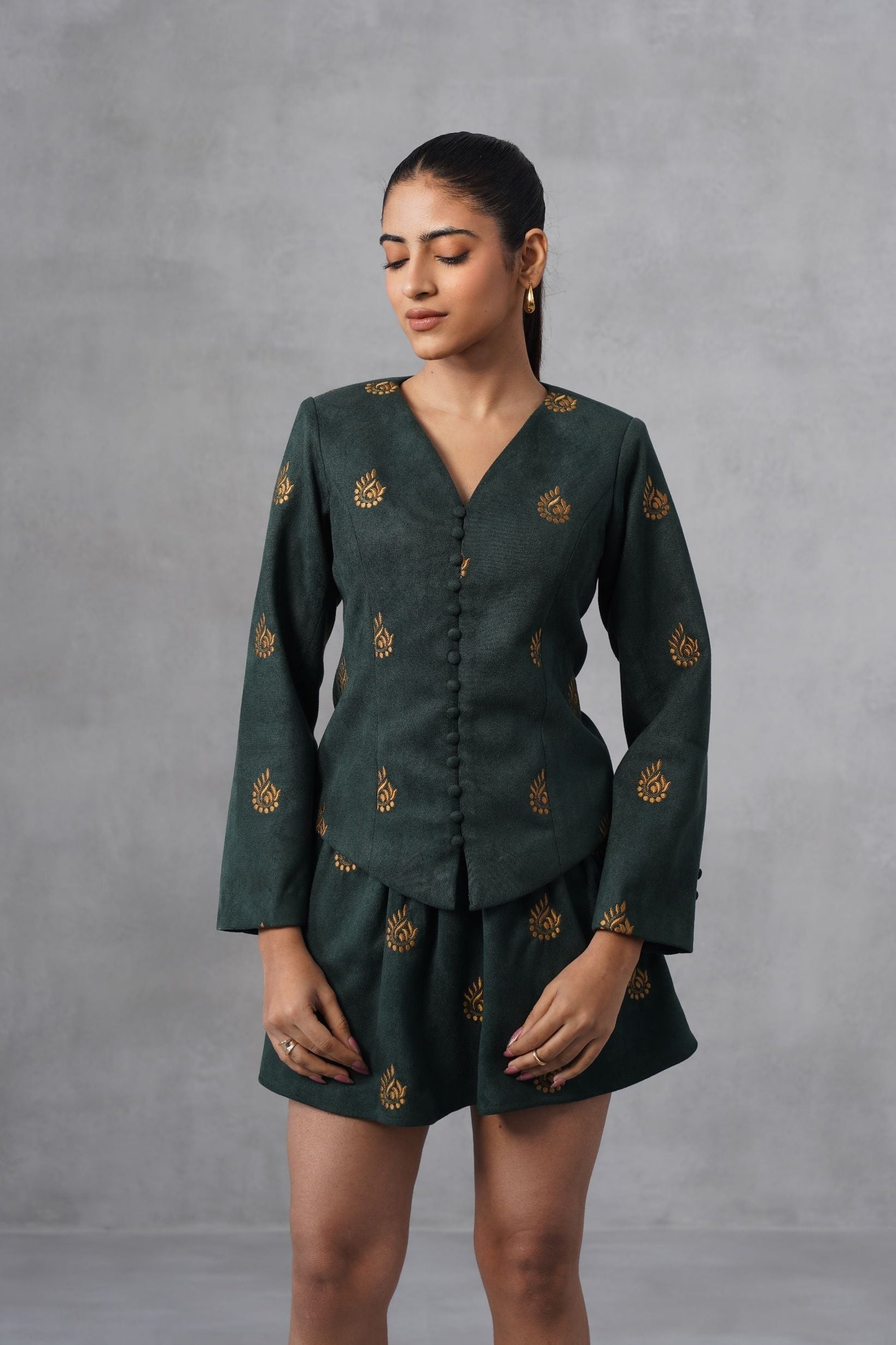 Emerald Bloom Blazer